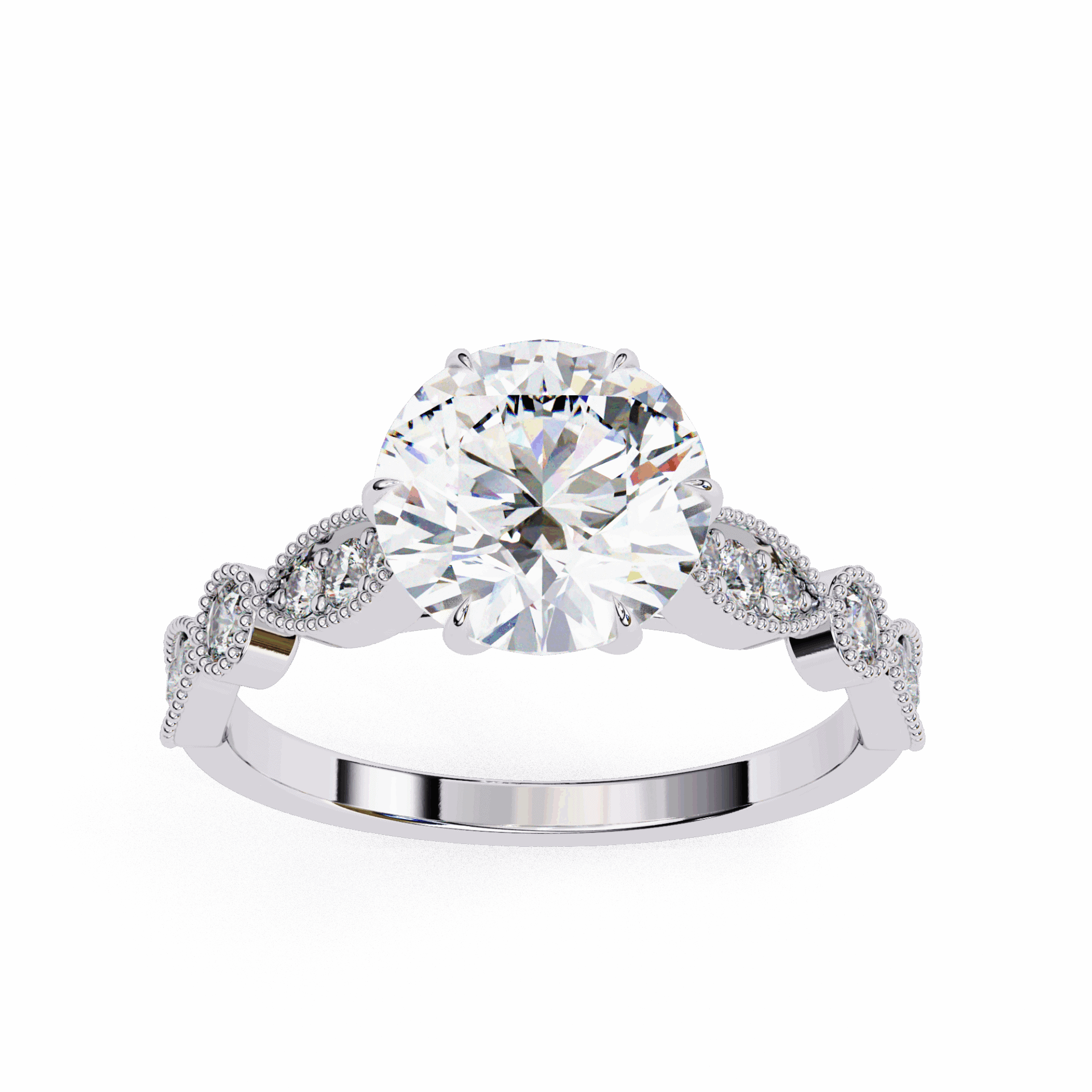 2.25 Carat Round The One Solitaire Ring in Moissanite | House of Estara