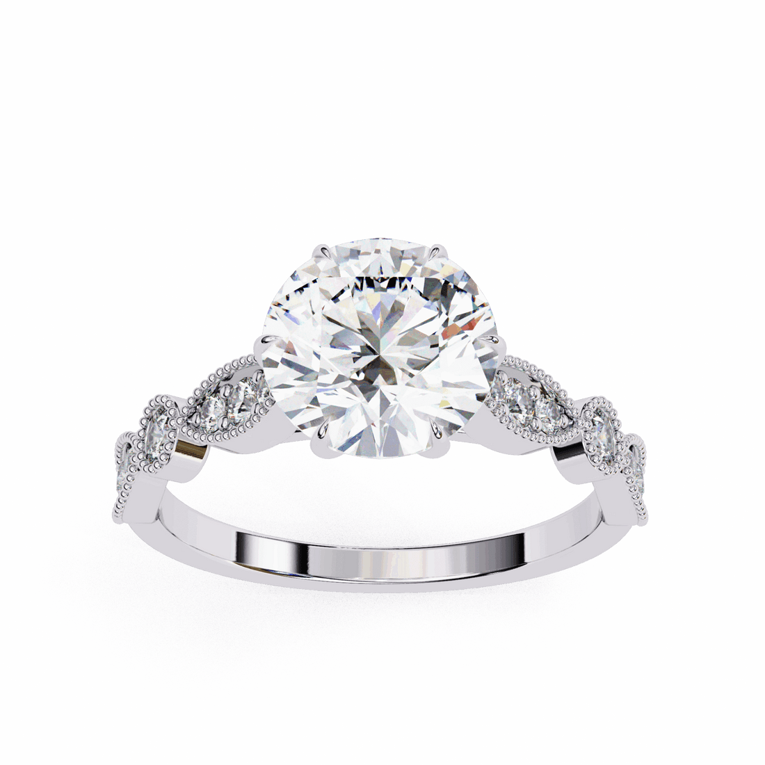 2.25 Carat Round The One Solitaire Ring in Moissanite | House of Estara