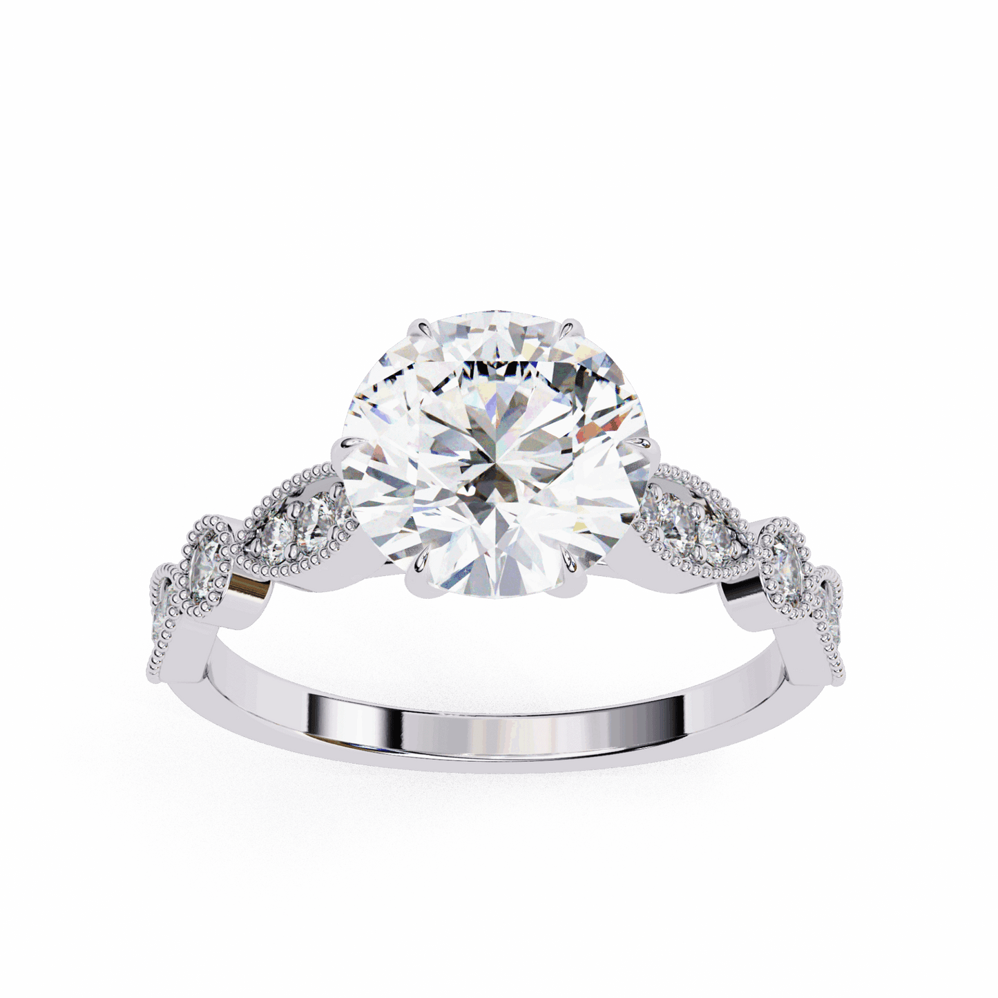 2.25 Carat Round The One Solitaire Ring in Moissanite | House of Estara