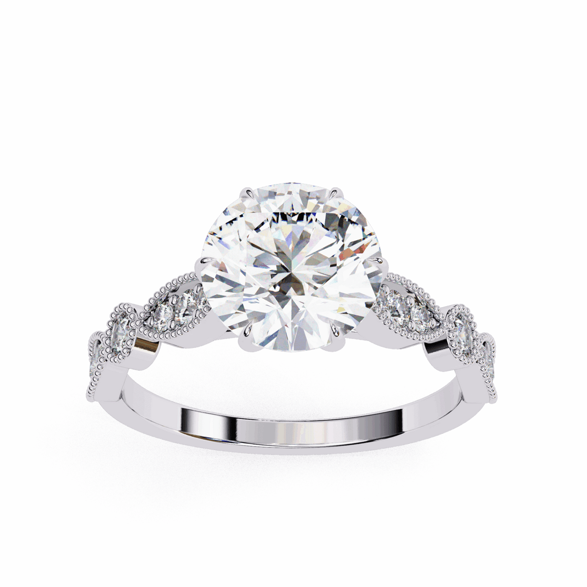 2.25 Carat Round The One Solitaire Ring in Moissanite | House of Estara