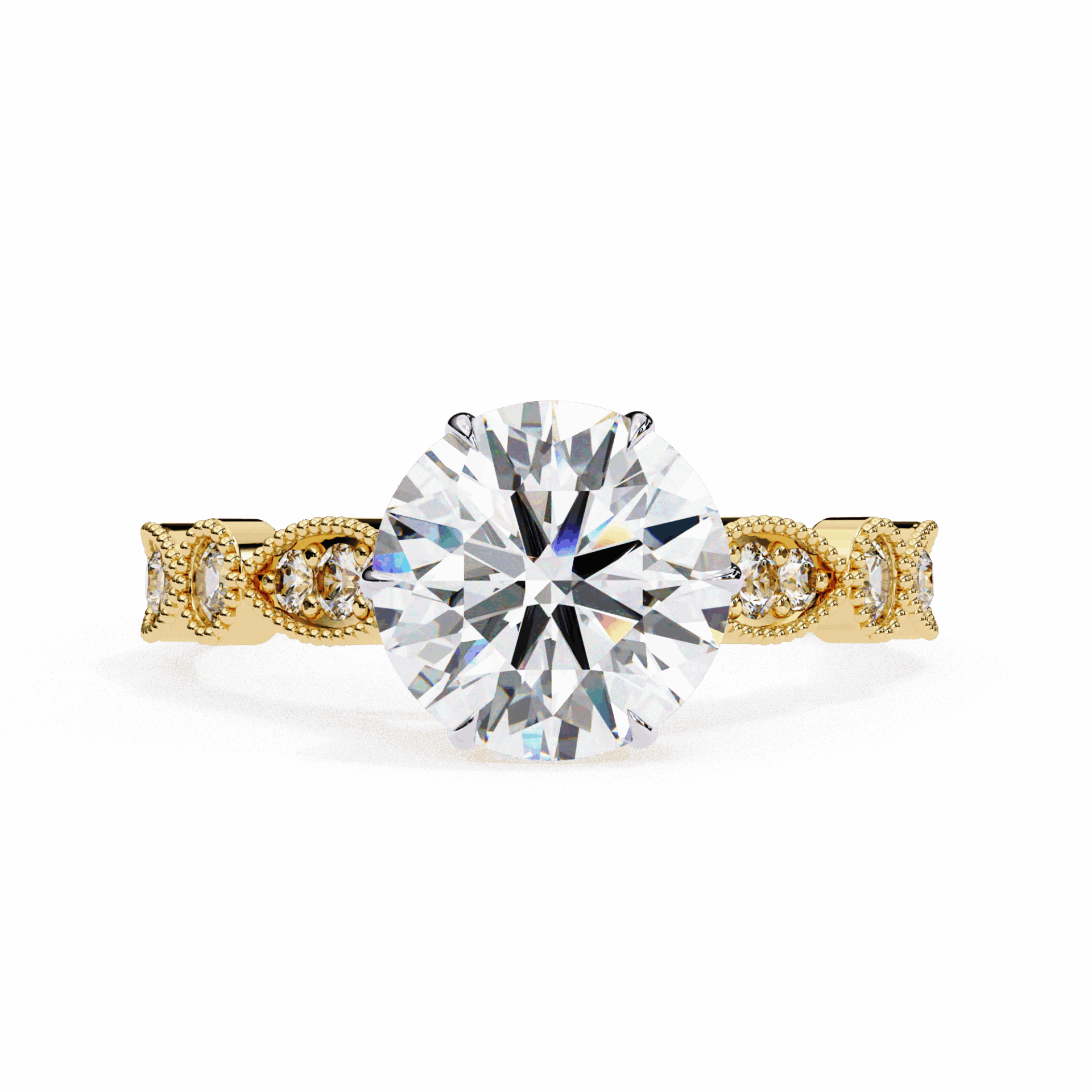 2.25 Carat Round The One Solitaire Ring in Moissanite | House of Estara