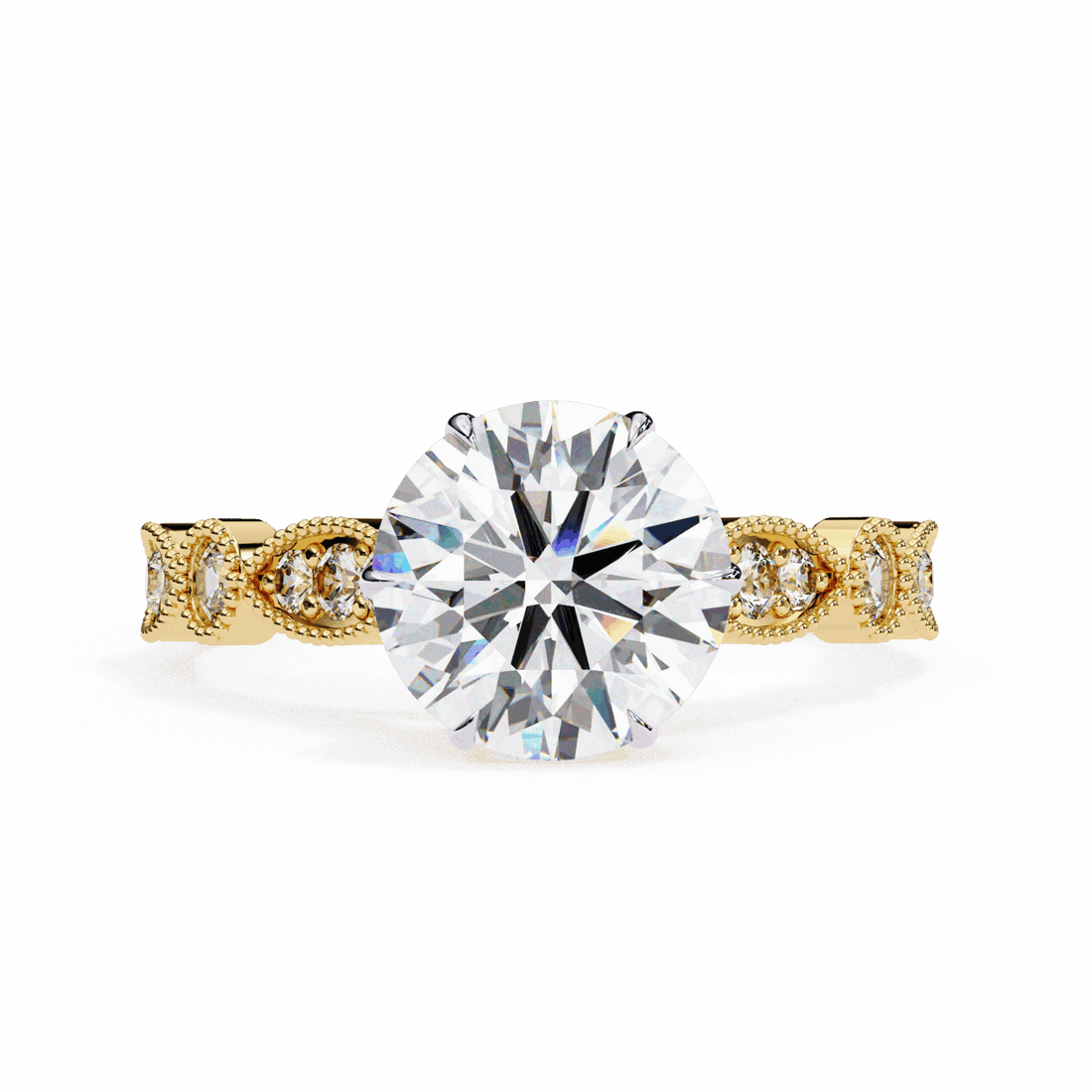 2.25 Carat Round The One Solitaire Ring in Moissanite | House of Estara