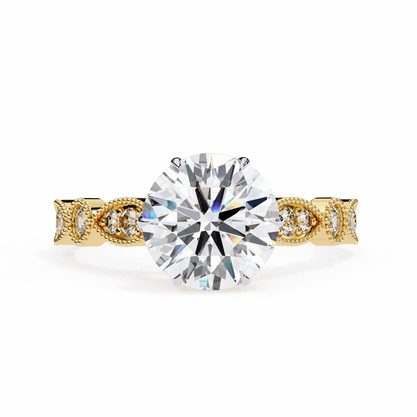 2.25 Carat Round The One Solitaire Ring in Moissanite | House of Estara