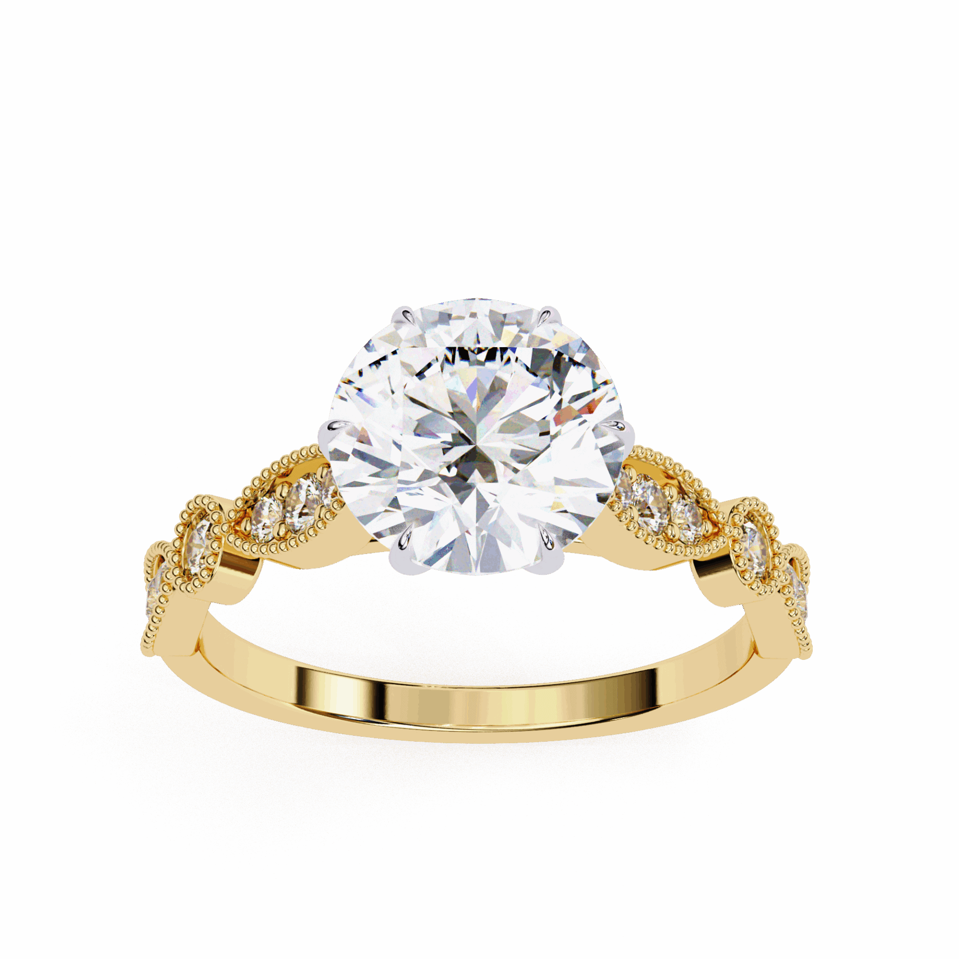2.25 Carat Round The One Solitaire Ring in Moissanite | House of Estara