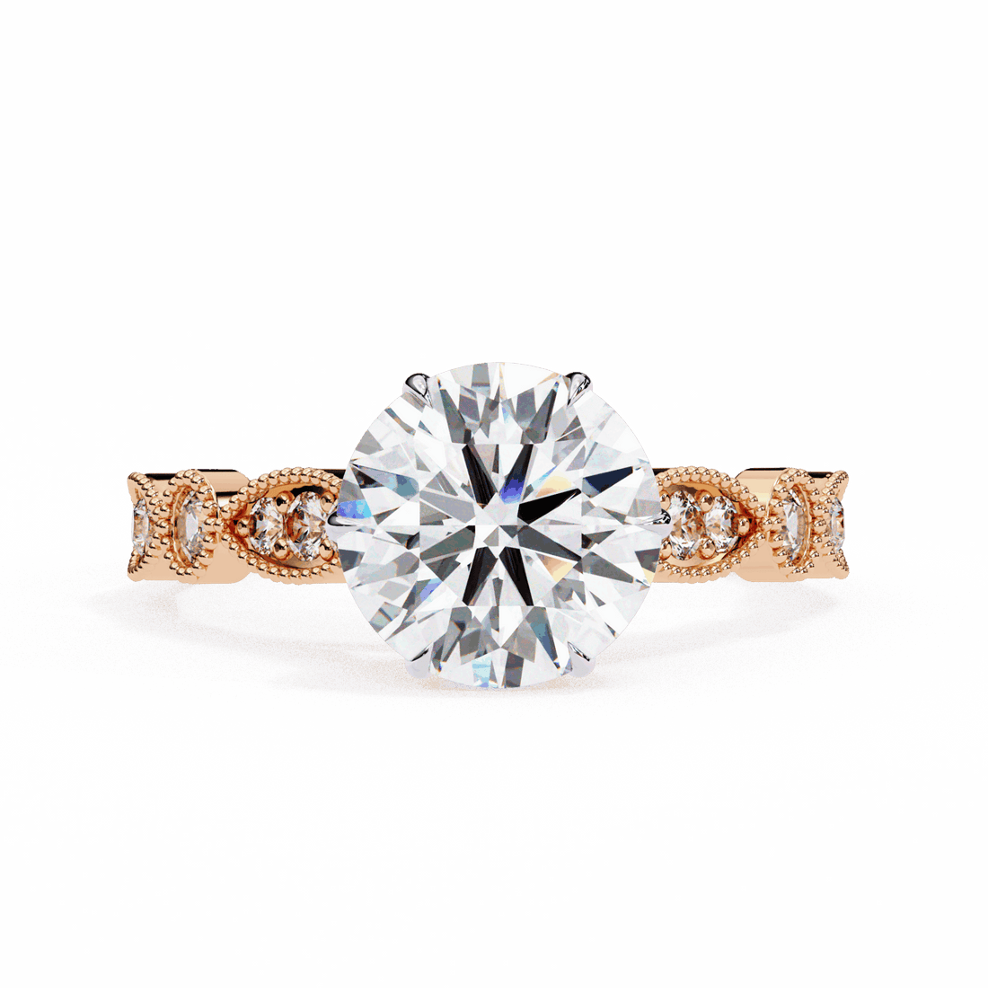 2.25 Carat Round The One Solitaire Ring in Moissanite | House of Estara