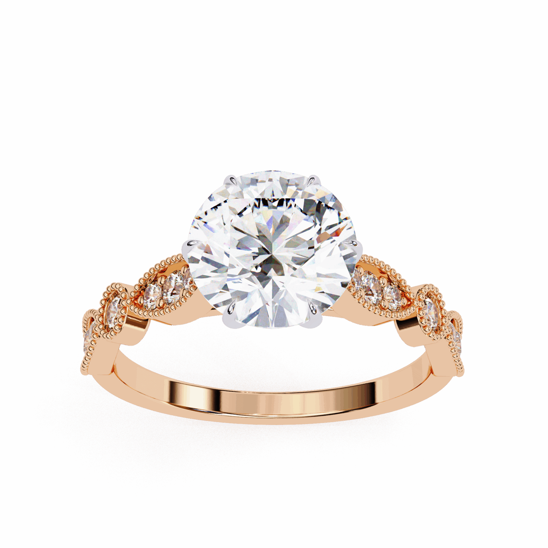 2.25 Carat Round The One Solitaire Ring in Moissanite | House of Estara
