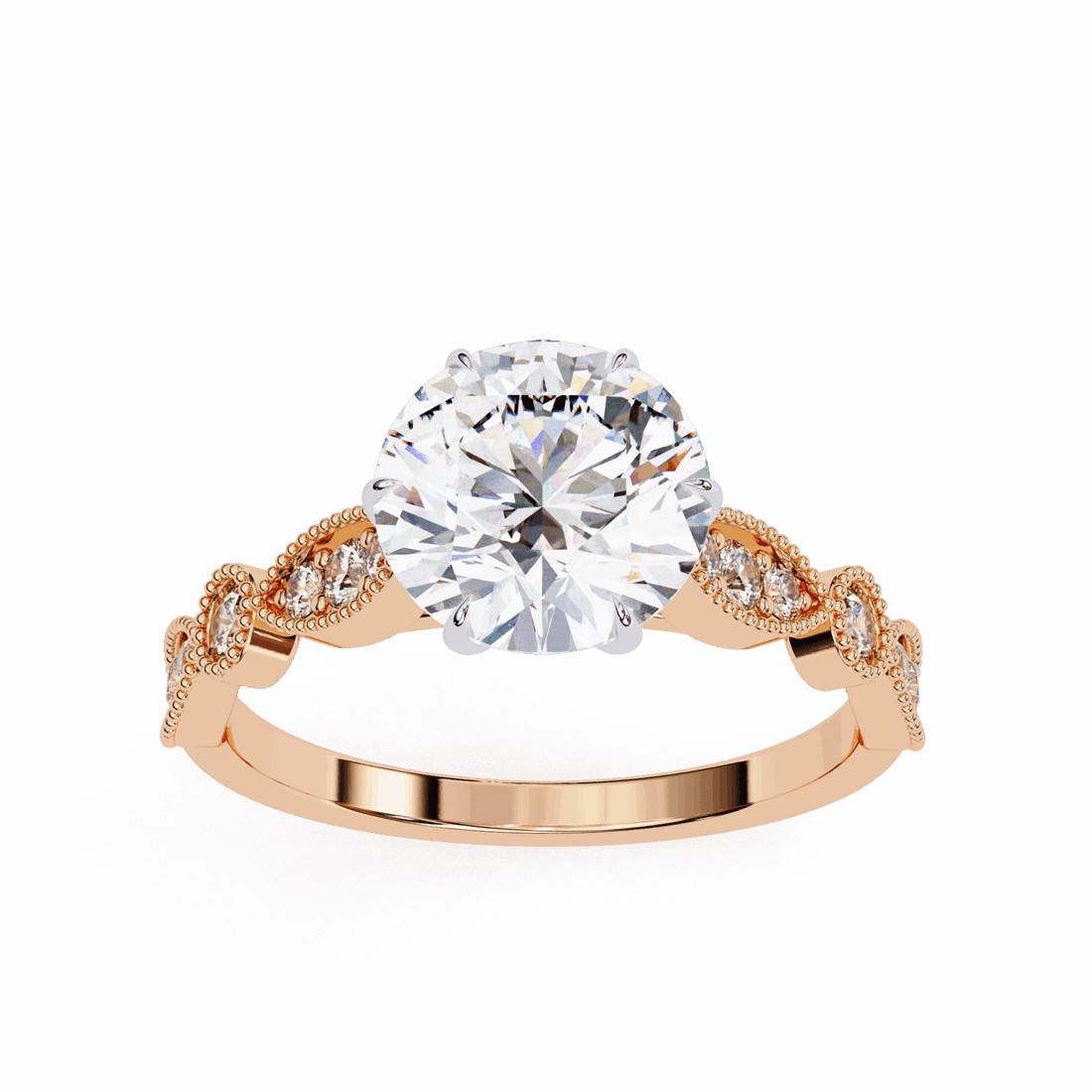 2.25 Carat Round The One Solitaire Ring in Moissanite | House of Estara