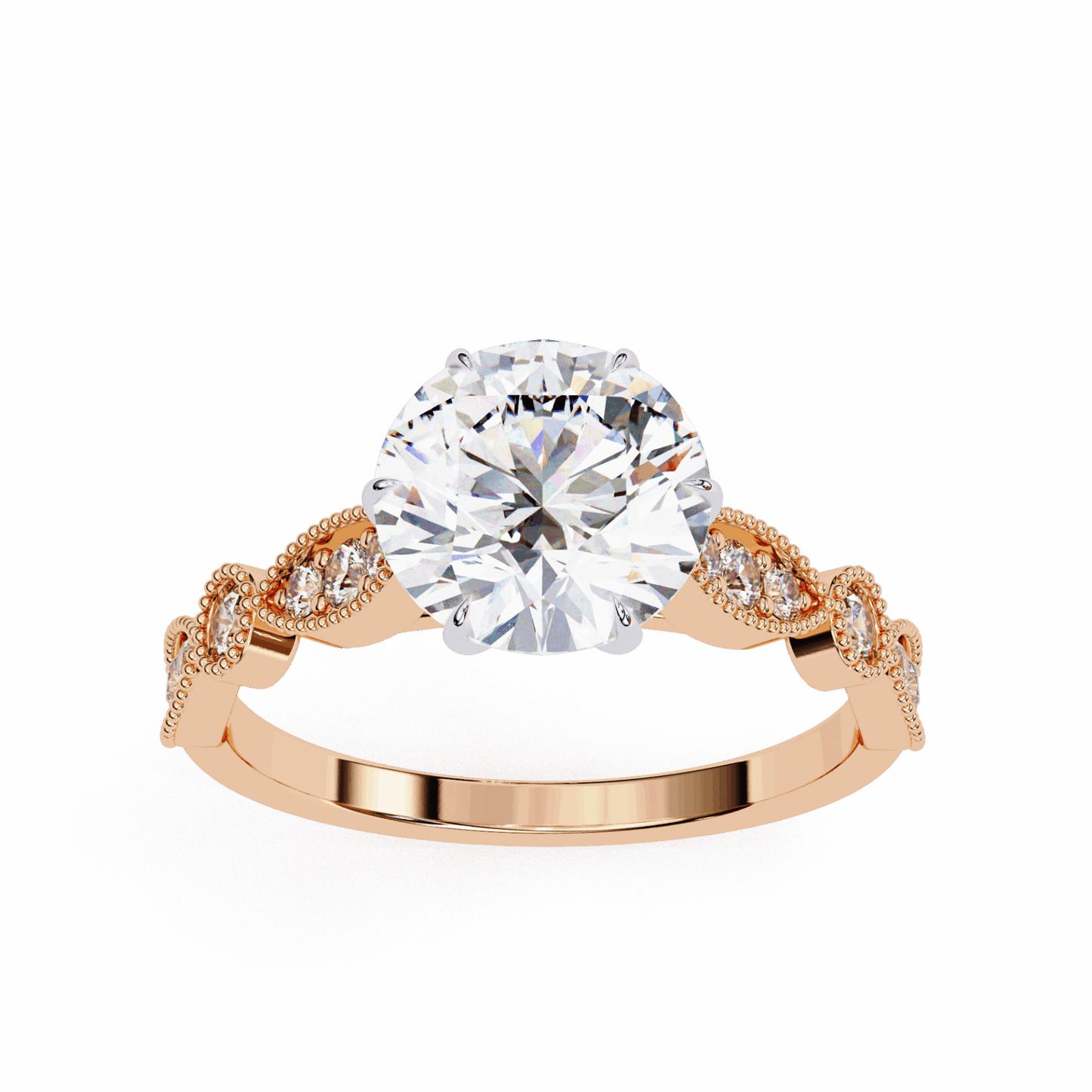 2.25 Carat Round The One Solitaire Ring in Moissanite | House of Estara