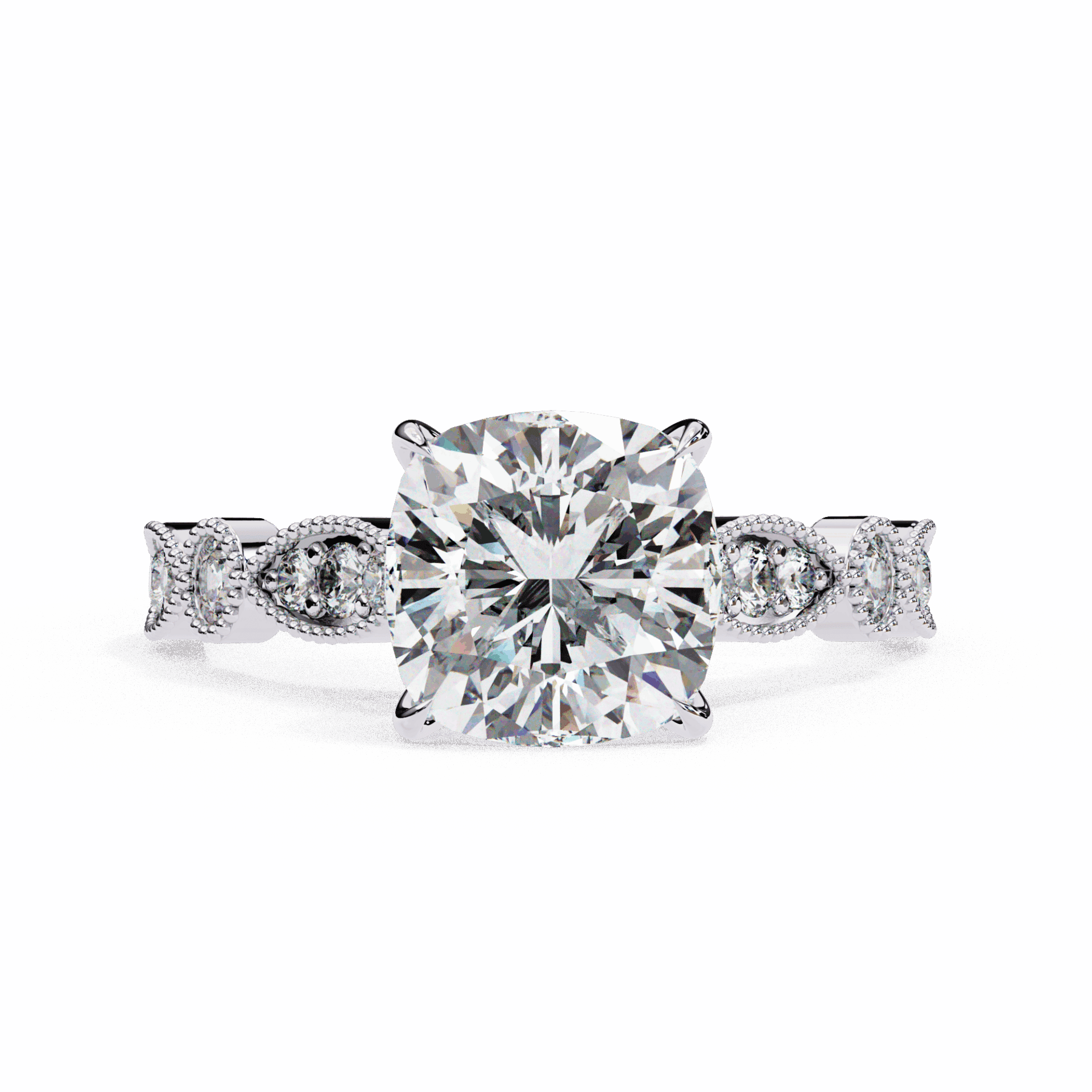 3 Carat Cushion The One Solitaire Ring in Moissanite | House of Estara