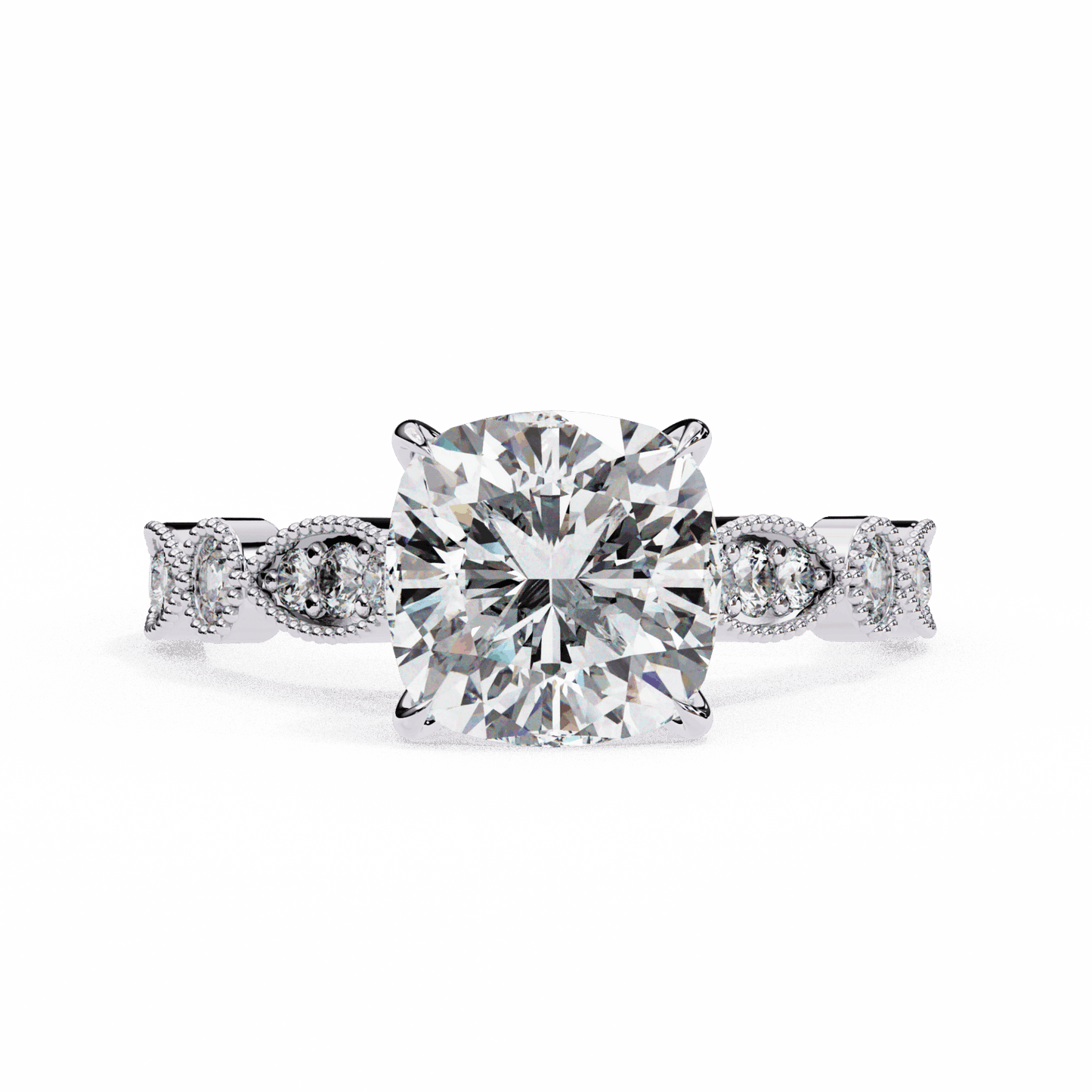 3 Carat Cushion The One Solitaire Ring in Moissanite | House of Estara
