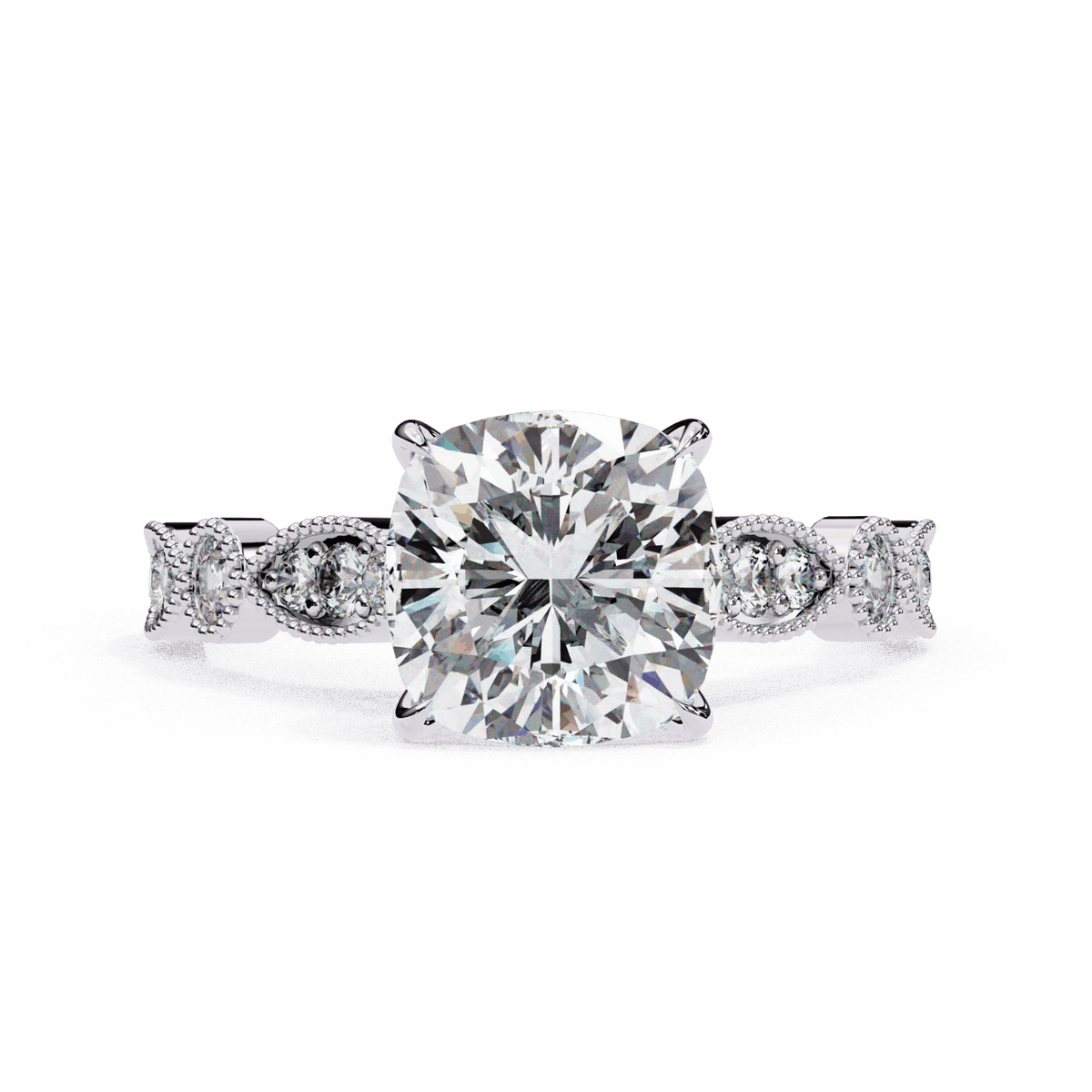 3 Carat Cushion The One Solitaire Ring in Moissanite | House of Estara