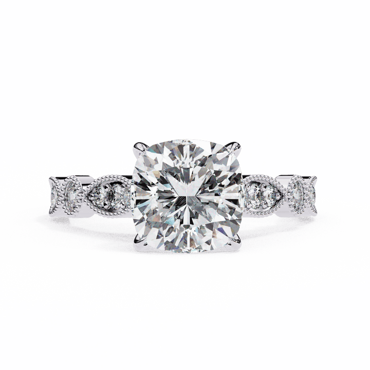3 Carat Cushion The One Solitaire Ring in Moissanite | House of Estara