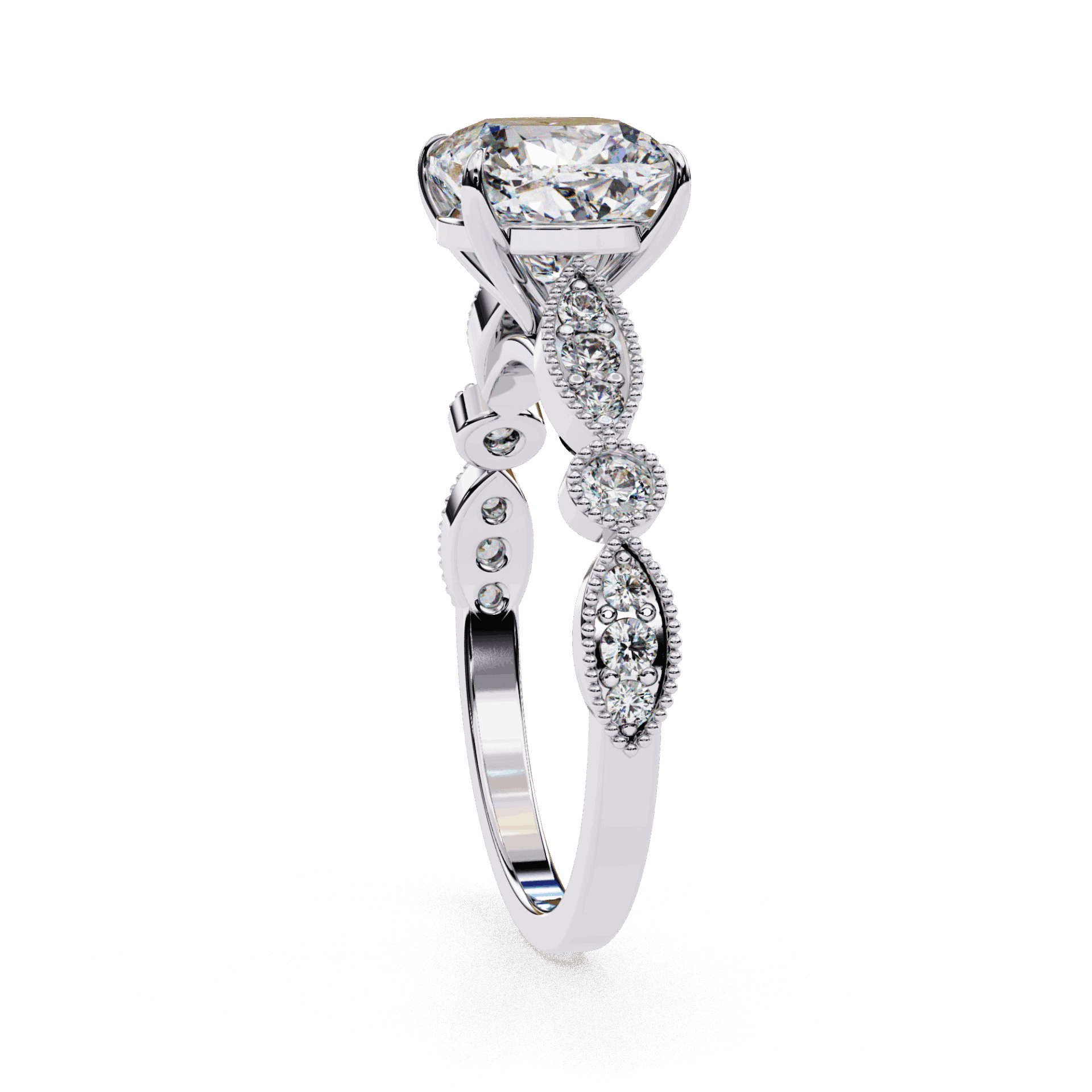 3 Carat Cushion The One Solitaire Ring in Moissanite | House of Estara