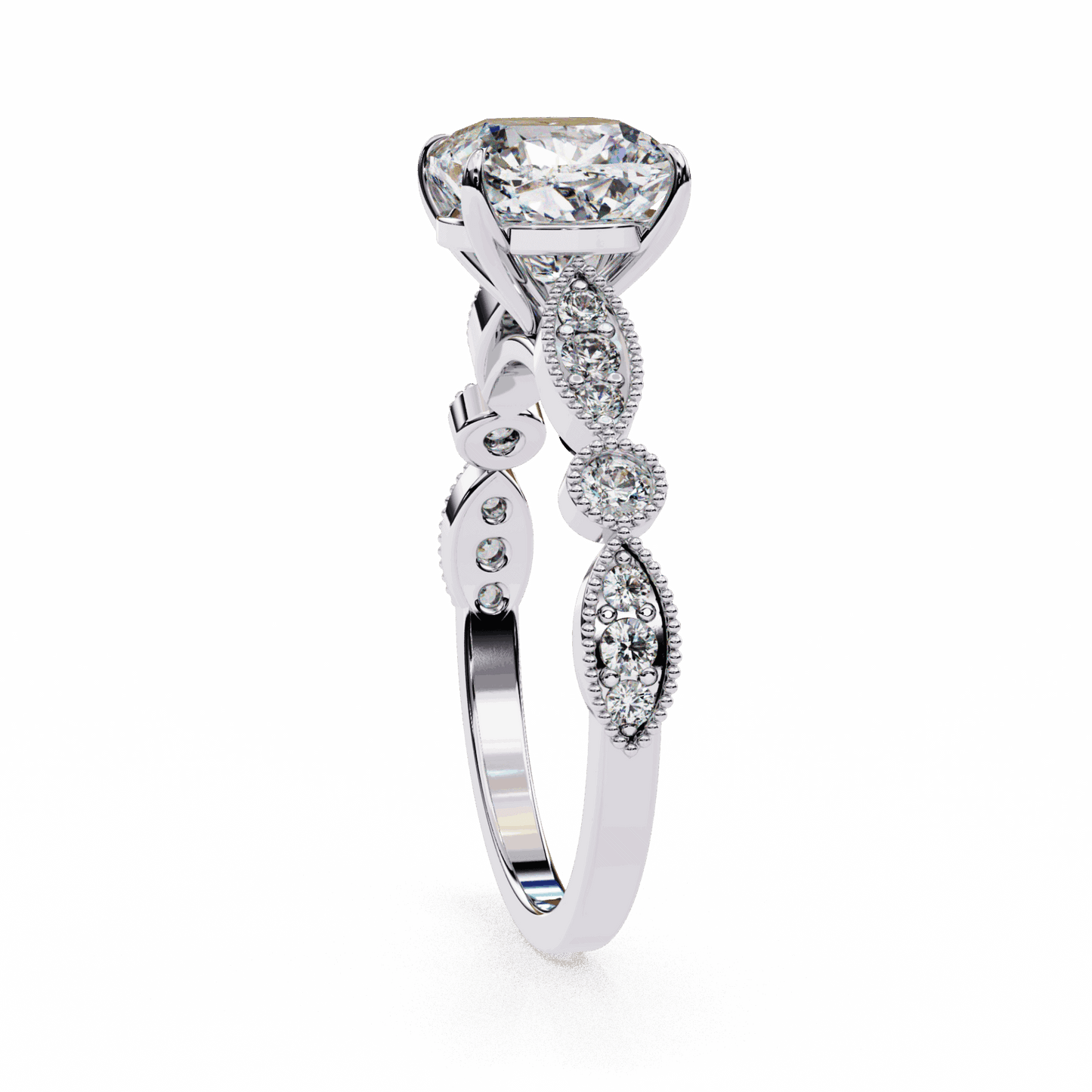 3 Carat Cushion The One Solitaire Ring in Moissanite | House of Estara