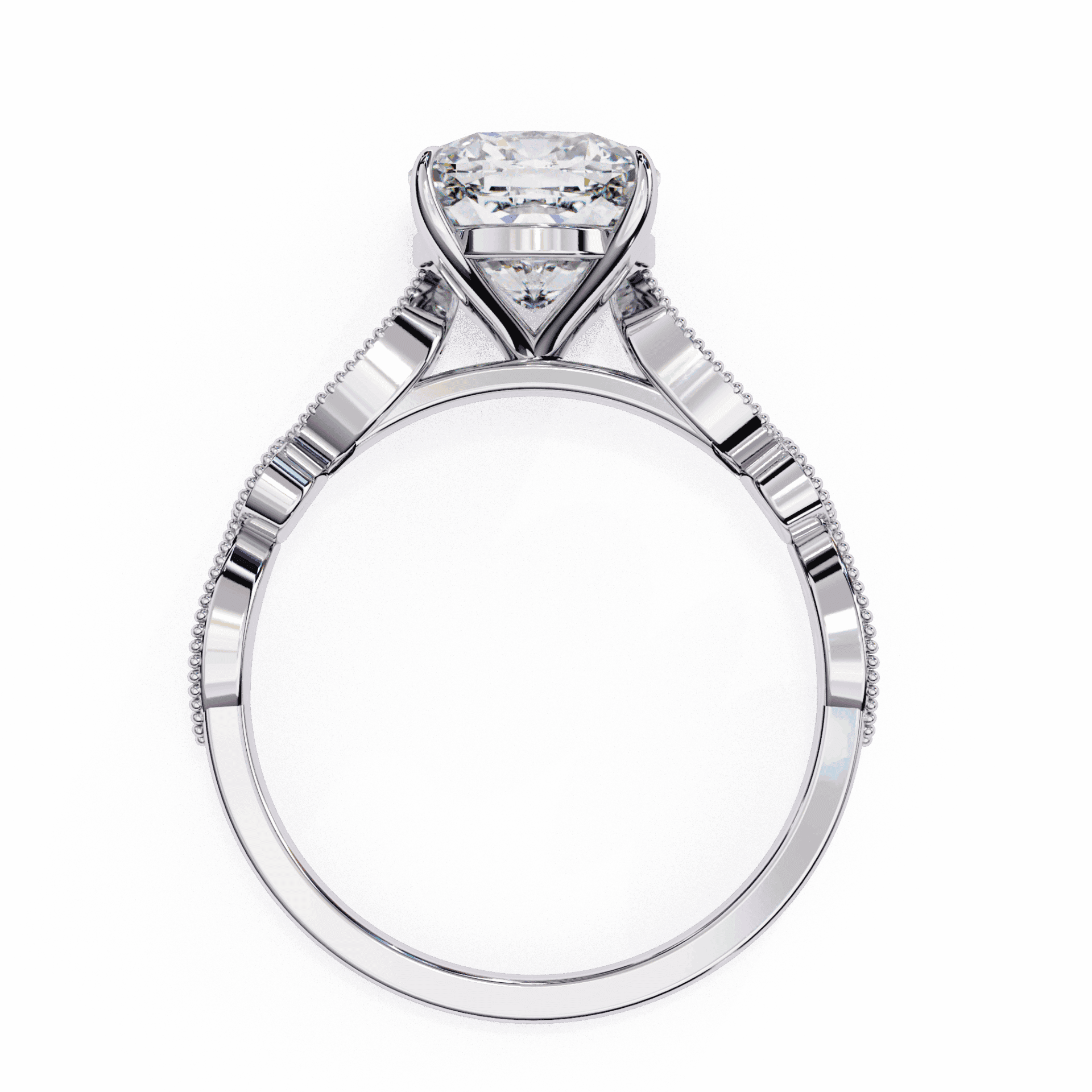 3 Carat Cushion The One Solitaire Ring in Moissanite | House of Estara