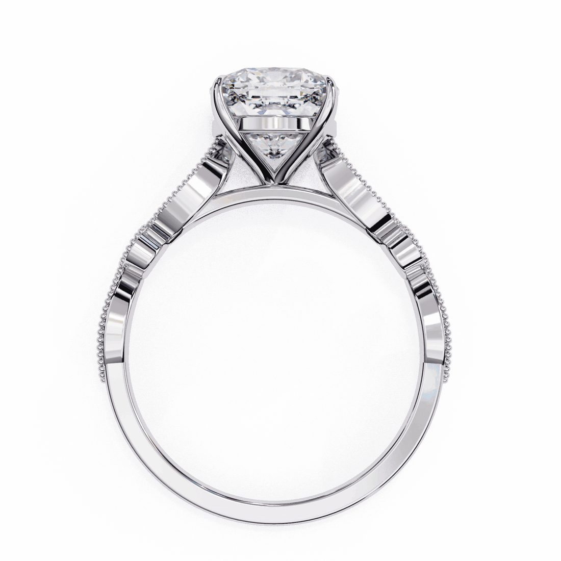 3 Carat Cushion The One Solitaire Ring in Moissanite | House of Estara