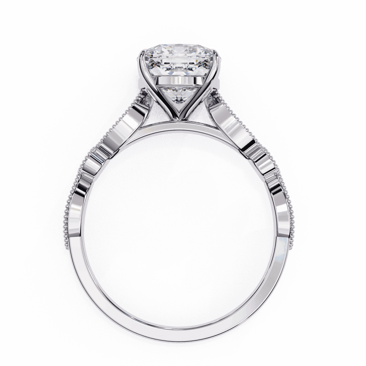 3 Carat Cushion The One Solitaire Ring in Moissanite | House of Estara
