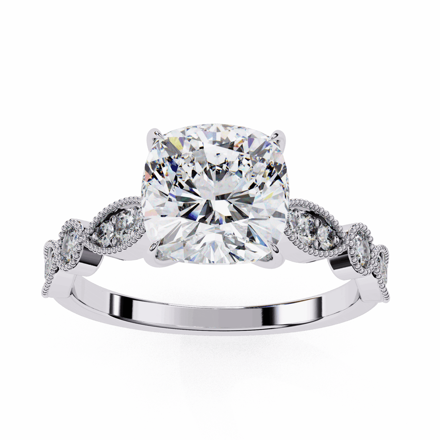 3 Carat Cushion The One Solitaire Ring in Moissanite | House of Estara