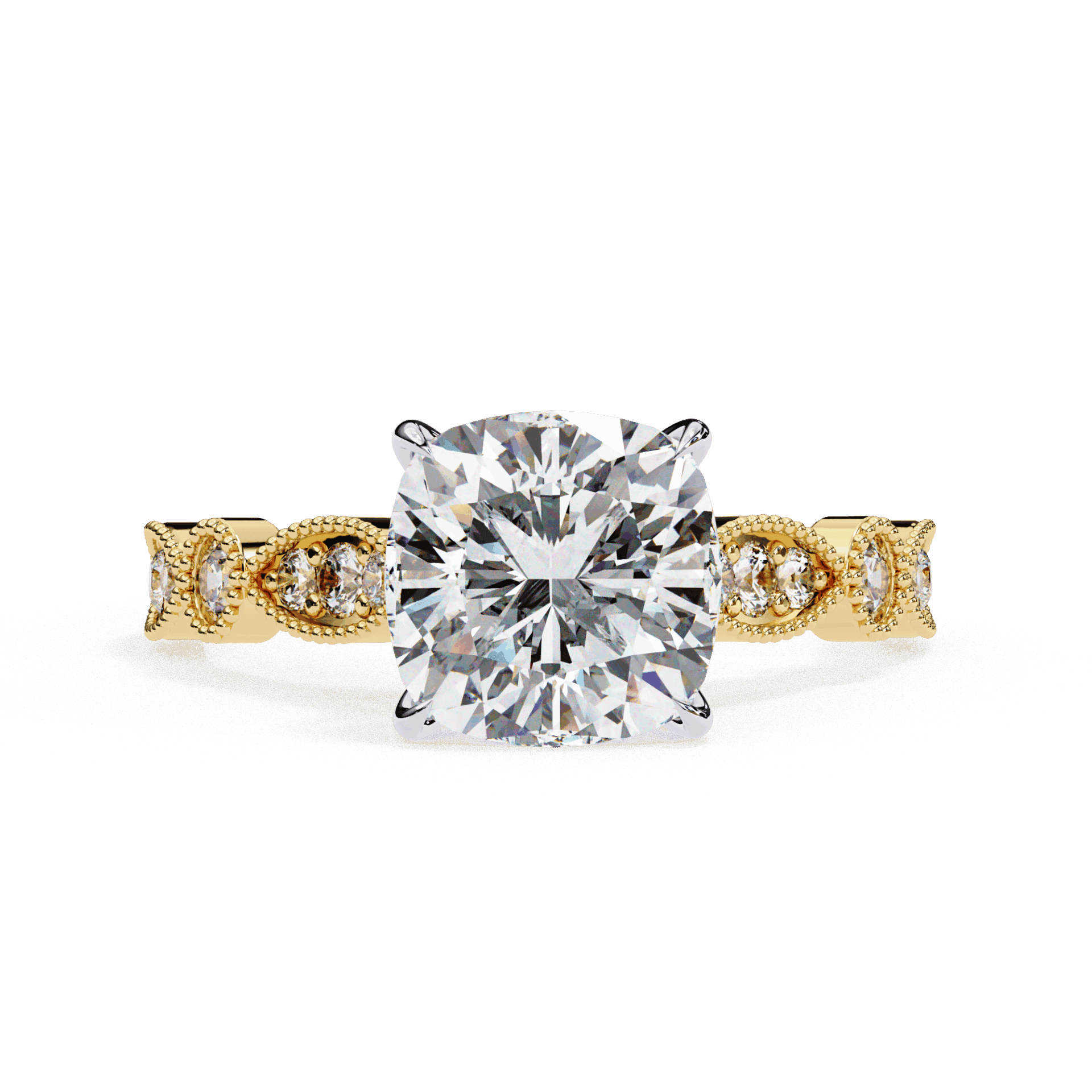 3 Carat Cushion The One Solitaire Ring in Moissanite | House of Estara
