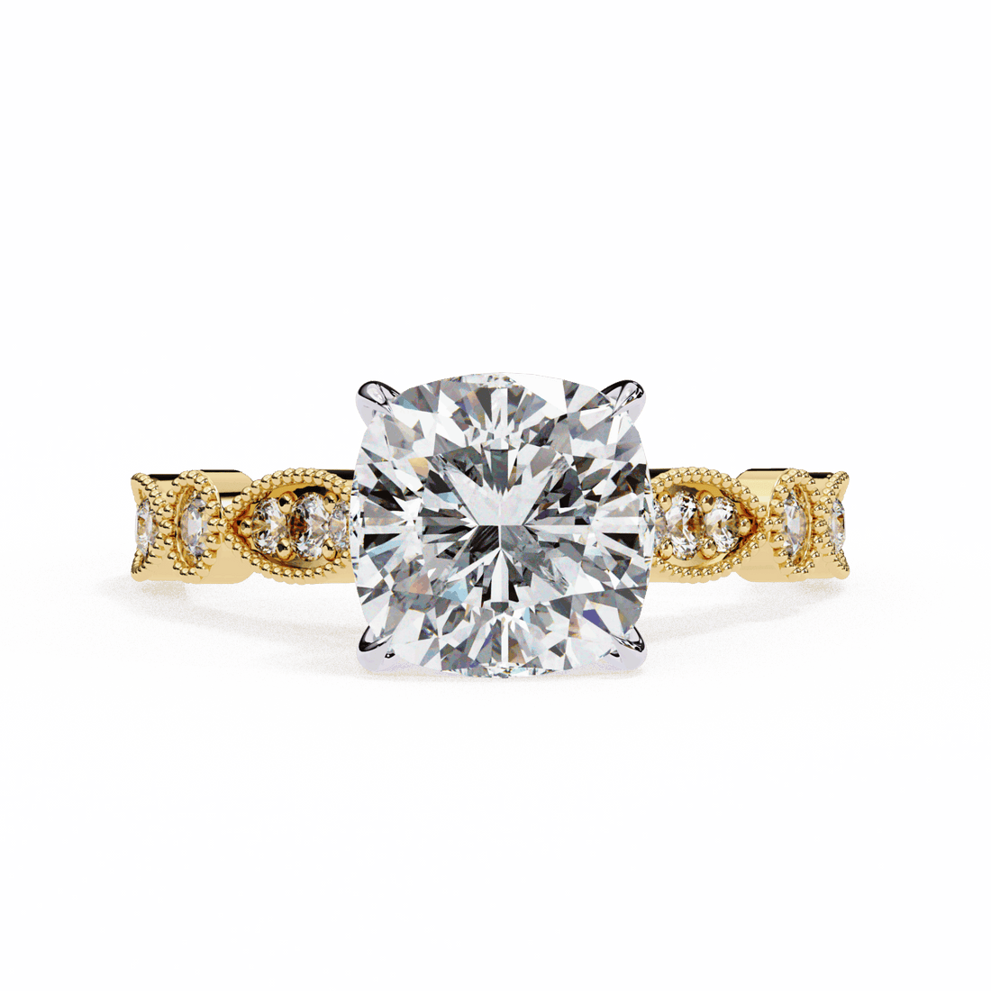 3 Carat Cushion The One Solitaire Ring in Moissanite | House of Estara
