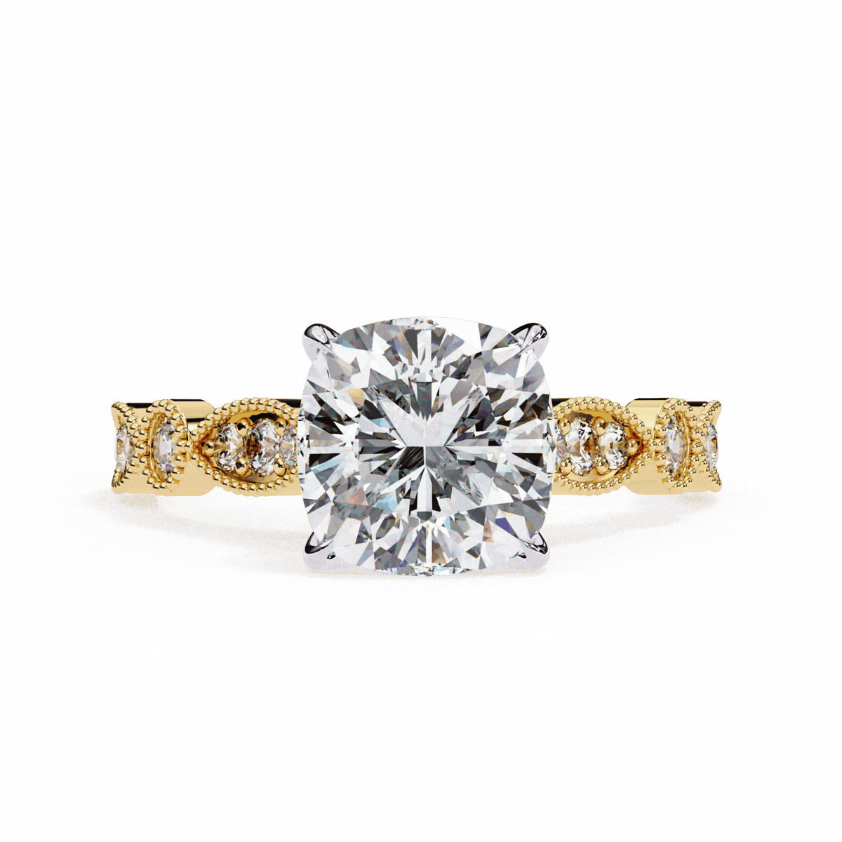 3 Carat Cushion The One Solitaire Ring in Moissanite | House of Estara