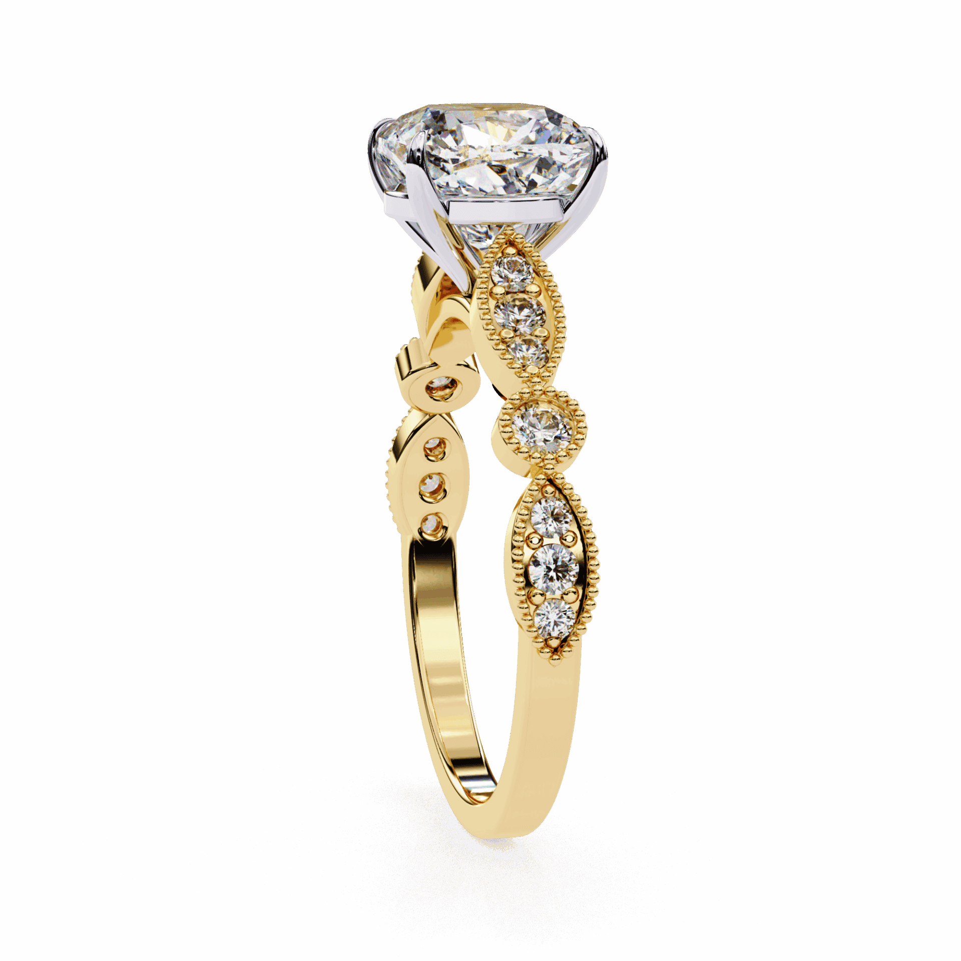 3 Carat Cushion The One Solitaire Ring in Moissanite | House of Estara