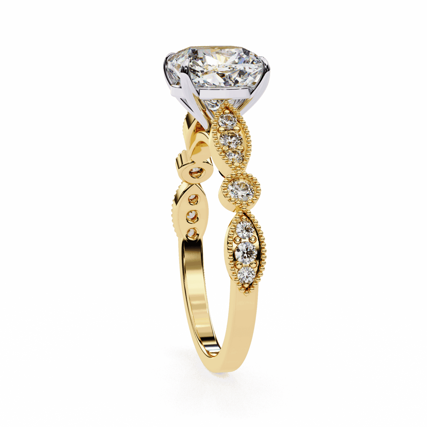 3 Carat Cushion The One Solitaire Ring in Moissanite | House of Estara