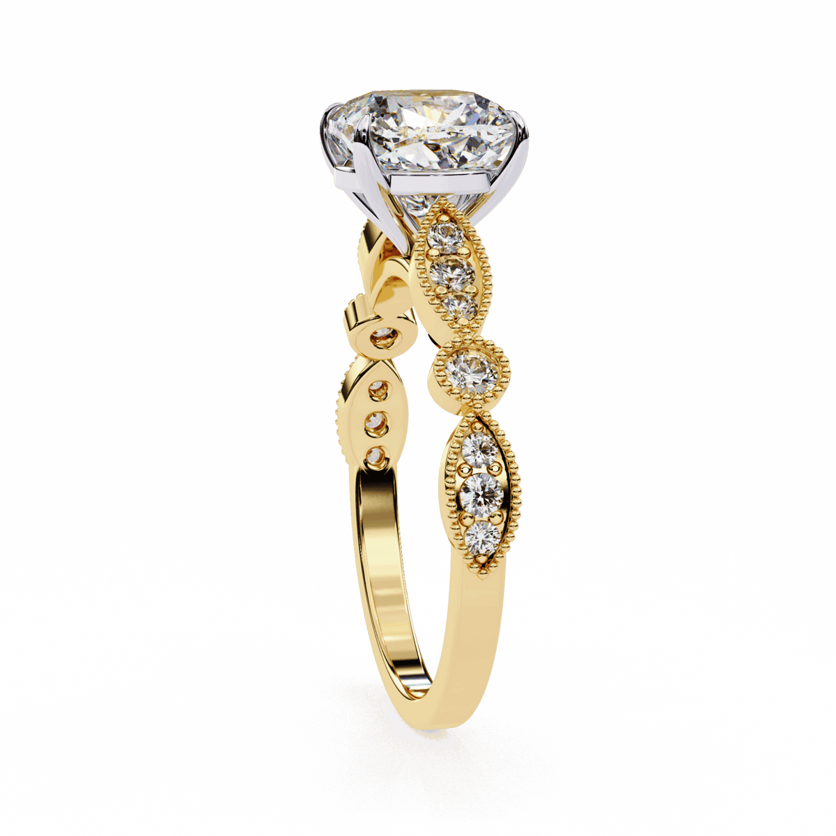 3 Carat Cushion The One Solitaire Ring in Moissanite | House of Estara
