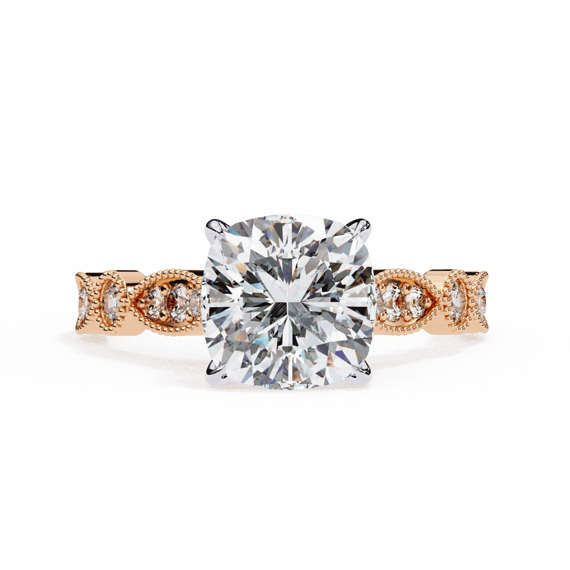 3 Carat Cushion The One Solitaire Ring in Moissanite | House of Estara