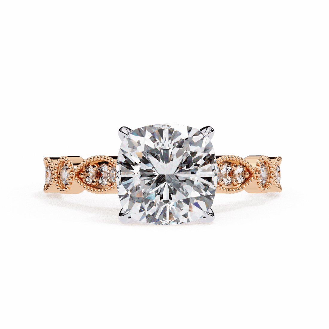 3 Carat Cushion The One Solitaire Ring in Moissanite | House of Estara