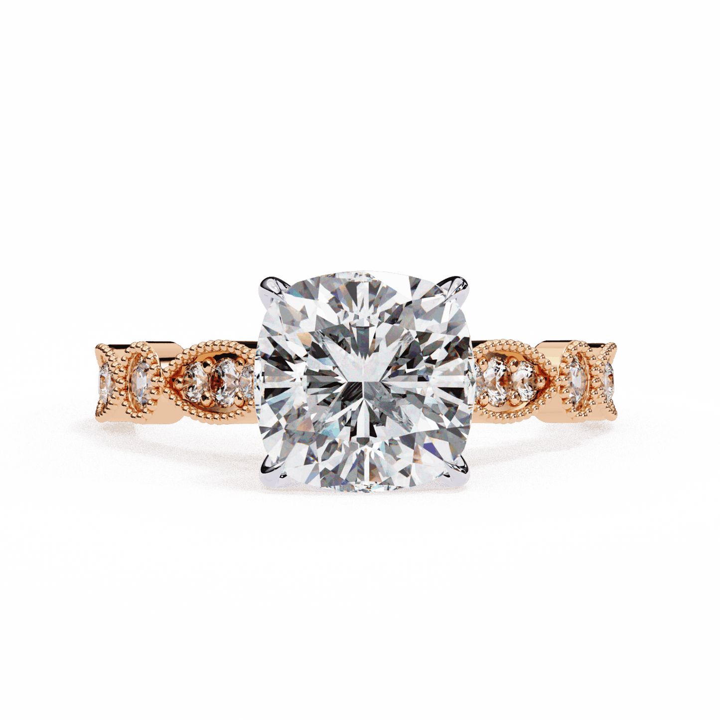 3 Carat Cushion The One Solitaire Ring in Moissanite | House of Estara