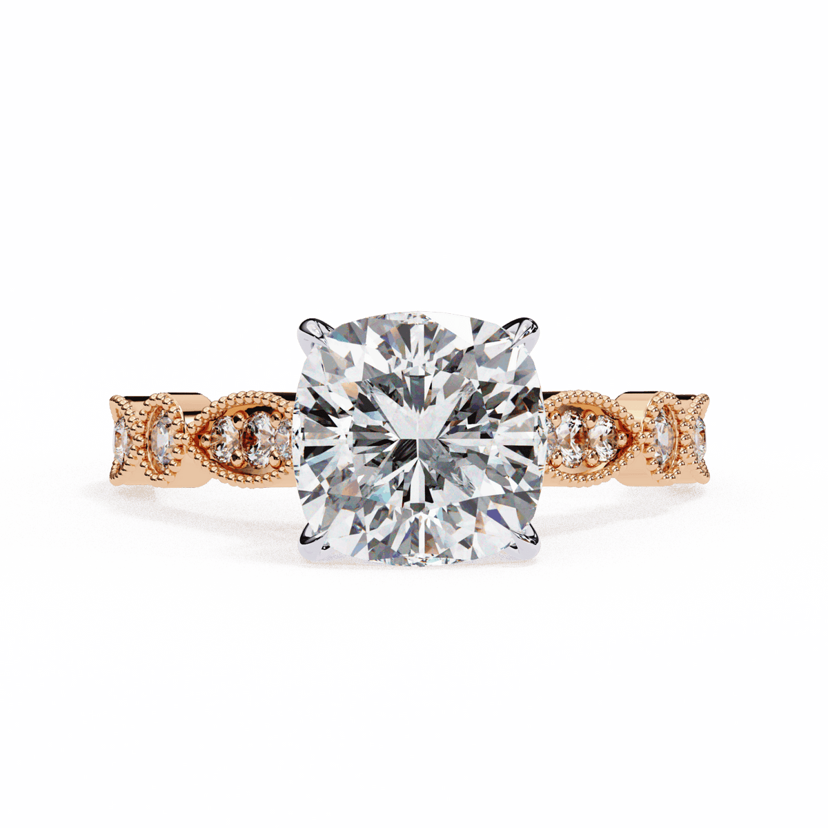 3 Carat Cushion The One Solitaire Ring in Moissanite | House of Estara