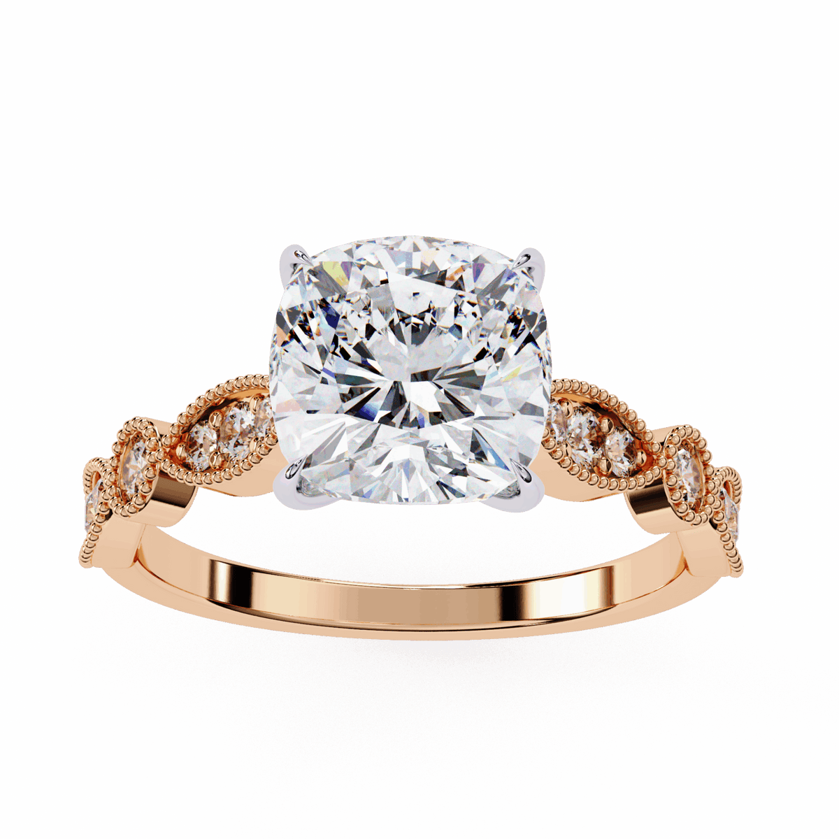 3 Carat Cushion The One Solitaire Ring in Moissanite | House of Estara