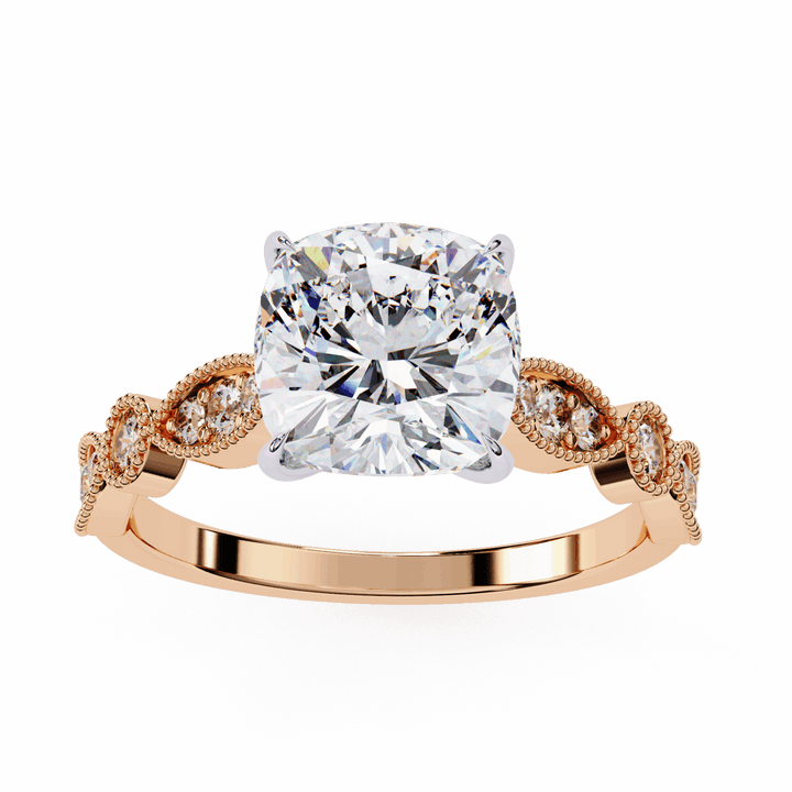 3 Carat Cushion The One Solitaire Ring in Moissanite | House of Estara