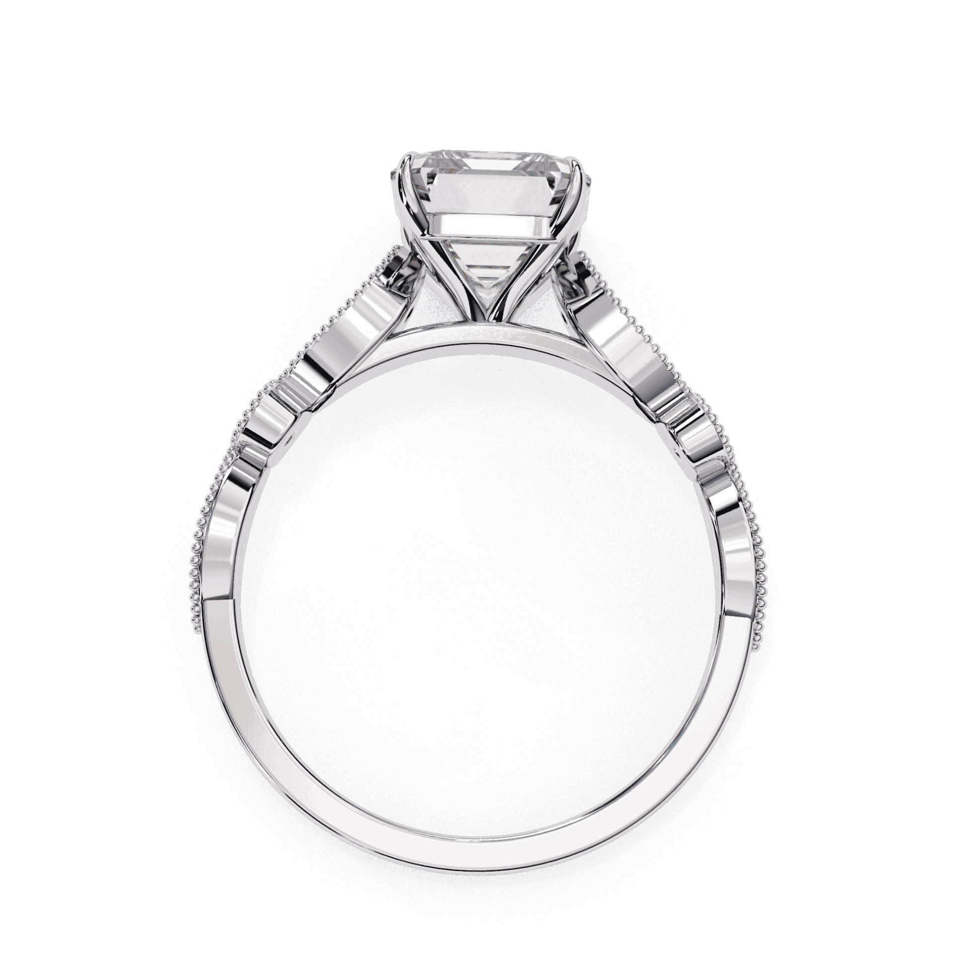 3.25 Carat Radiant The One Solitaire Ring in Moissanite | House of Estara