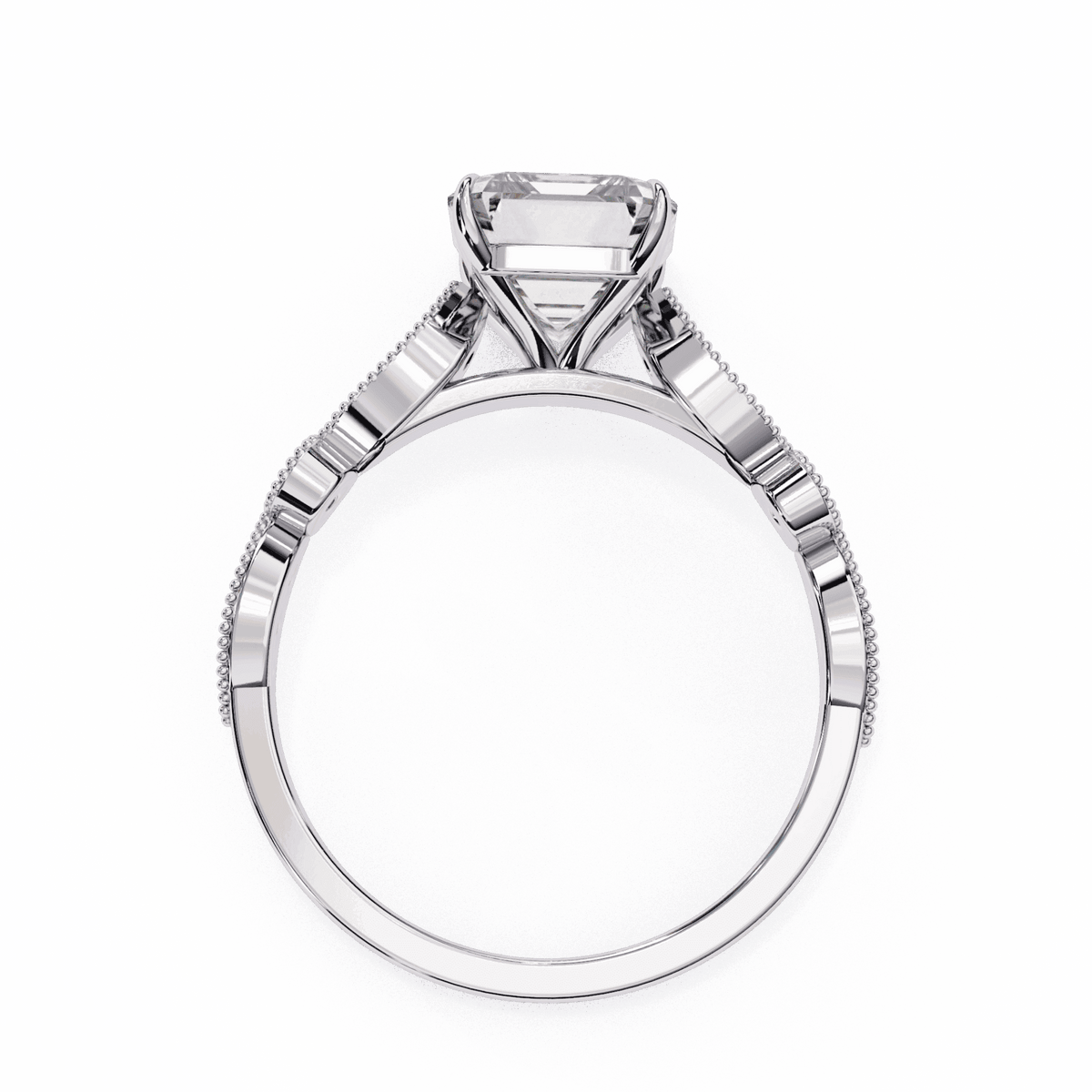 3.25 Carat Radiant The One Solitaire Ring in Moissanite | House of Estara