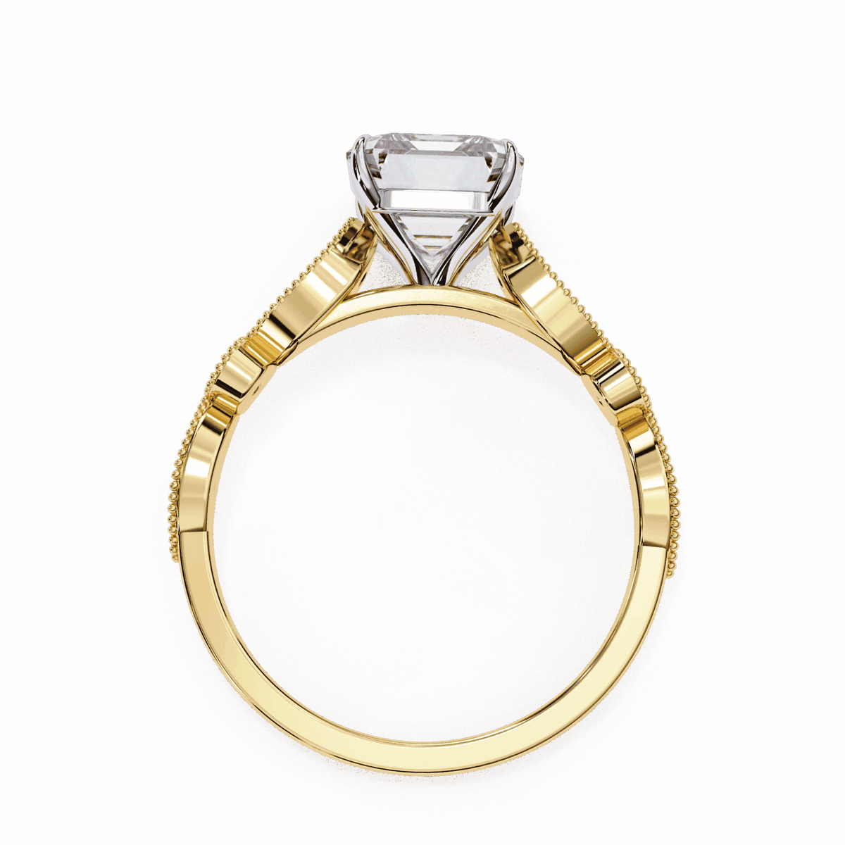 3.25 Carat Radiant The One Solitaire Ring in Moissanite | House of Estara