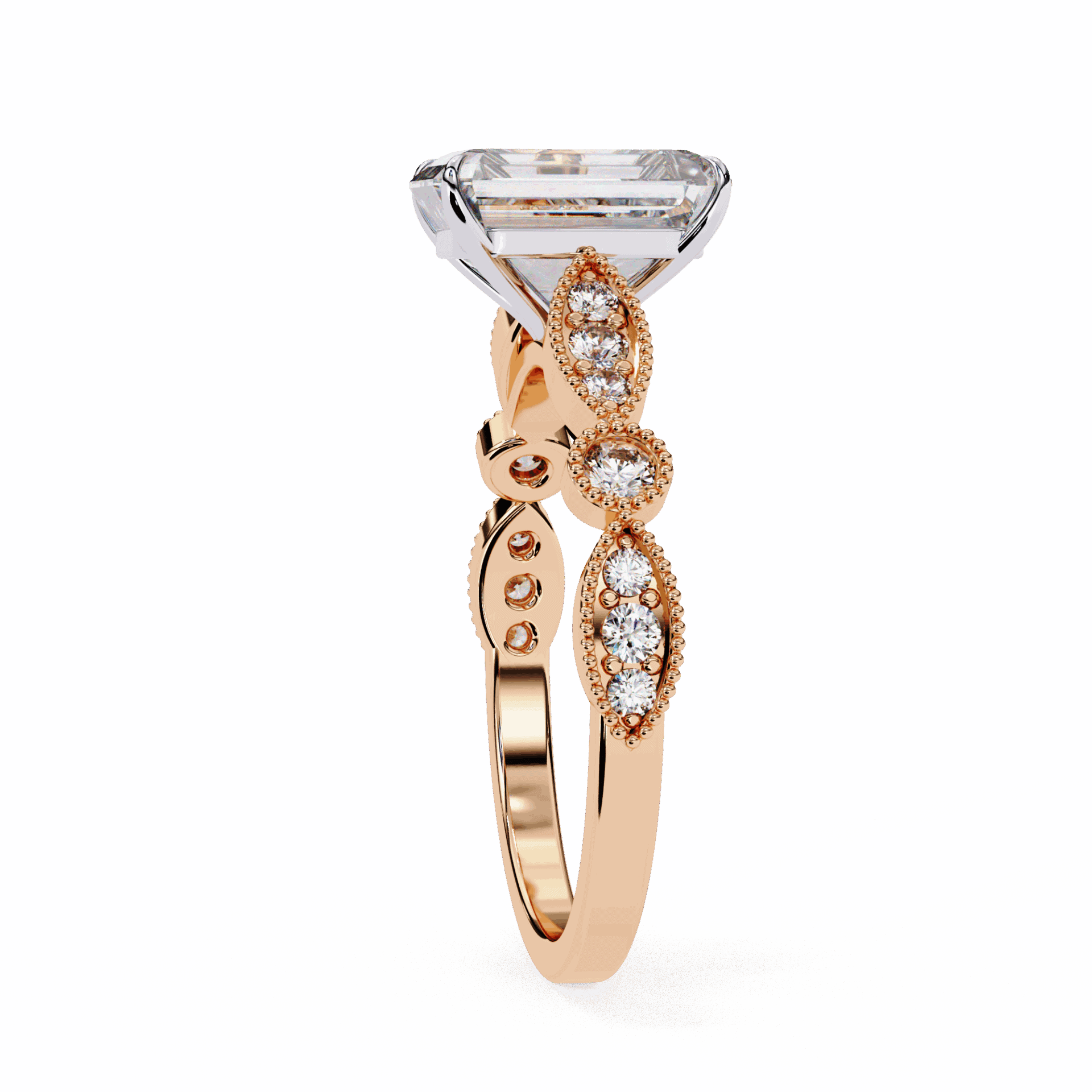 3.25 Carat Radiant The One Solitaire Ring in Moissanite | House of Estara