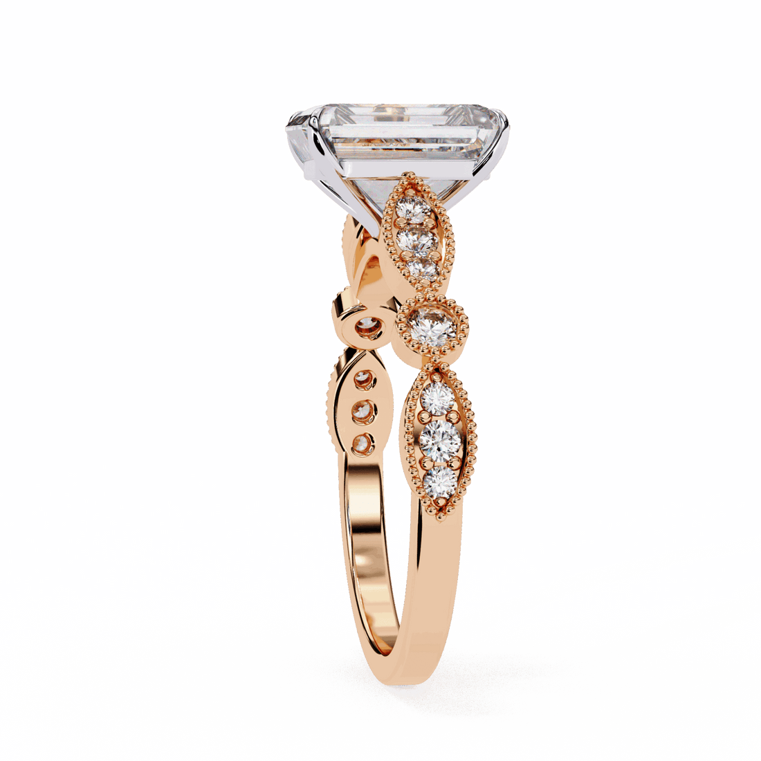 3.25 Carat Radiant The One Solitaire Ring in Moissanite | House of Estara