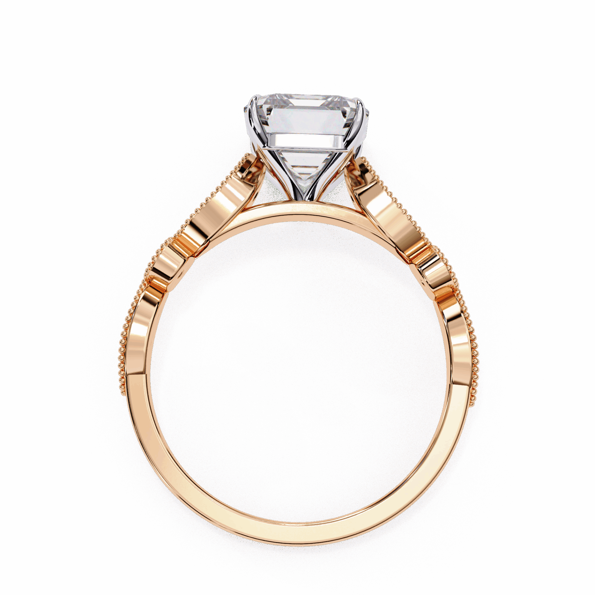 3.25 Carat Radiant The One Solitaire Ring in Moissanite | House of Estara