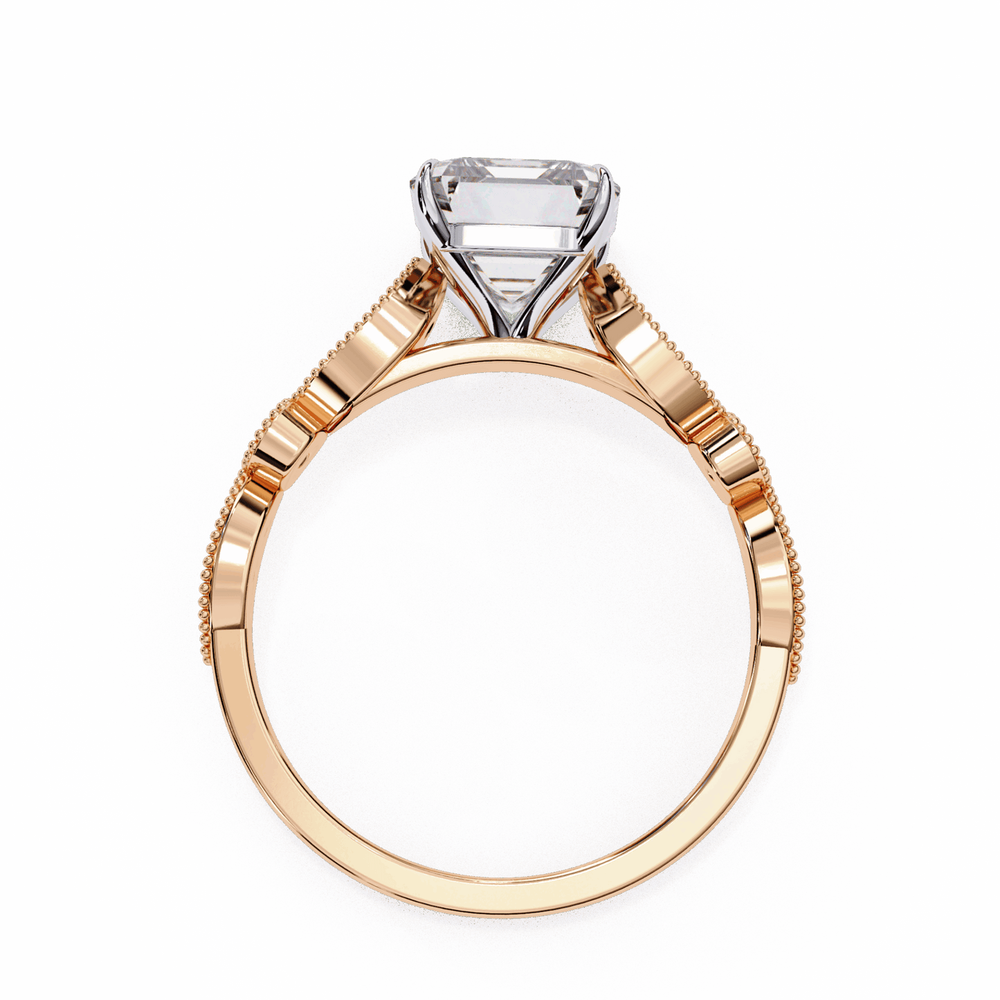3.25 Carat Radiant The One Solitaire Ring in Moissanite | House of Estara