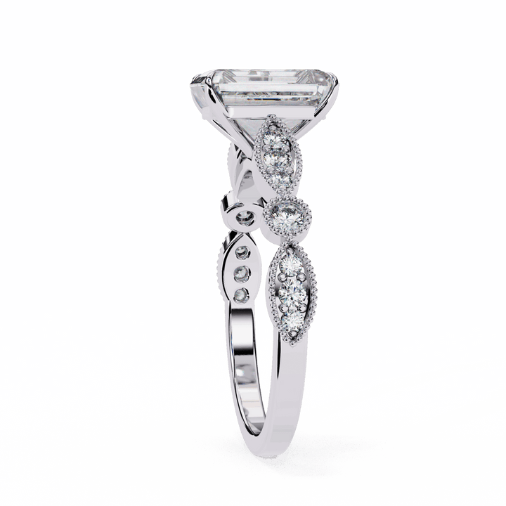 2.75 Carat Emerald The One Solitaire Ring in Moissanite | House of Estara