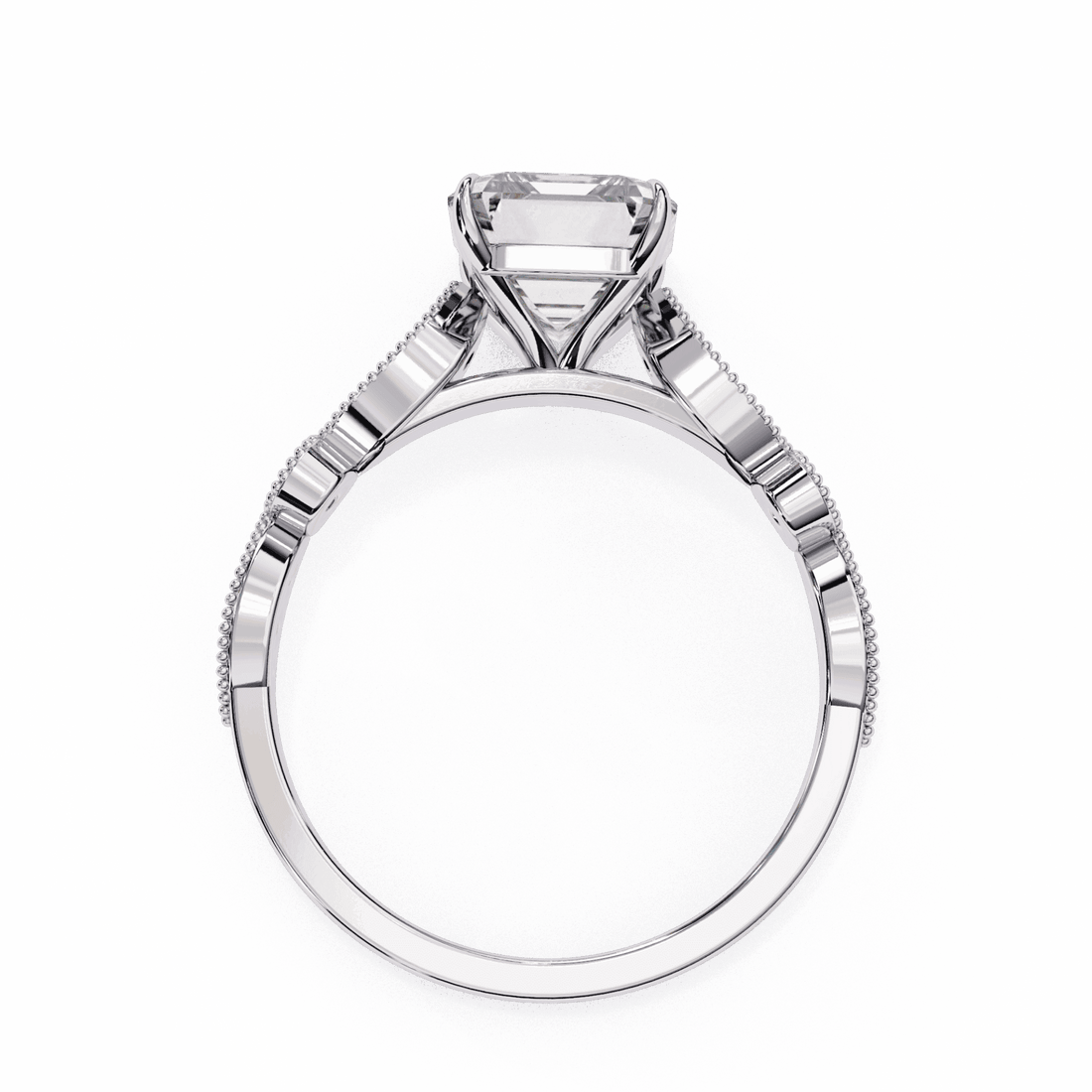 2.75 Carat Emerald The One Solitaire Ring in Moissanite | House of Estara