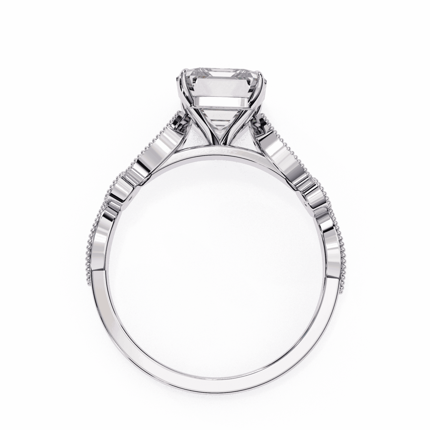 2.75 Carat Emerald The One Solitaire Ring in Moissanite | House of Estara