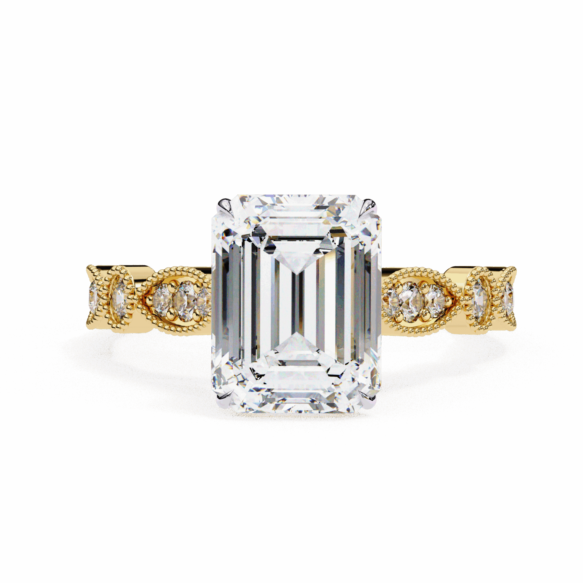 2.75 Carat Emerald The One Solitaire Ring in Moissanite | House of Estara