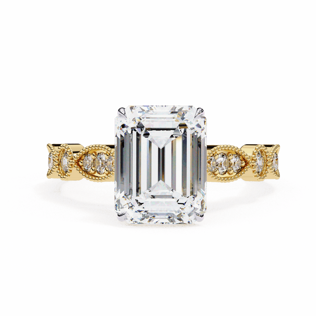 2.75 Carat Emerald The One Solitaire Ring in Moissanite | House of Estara