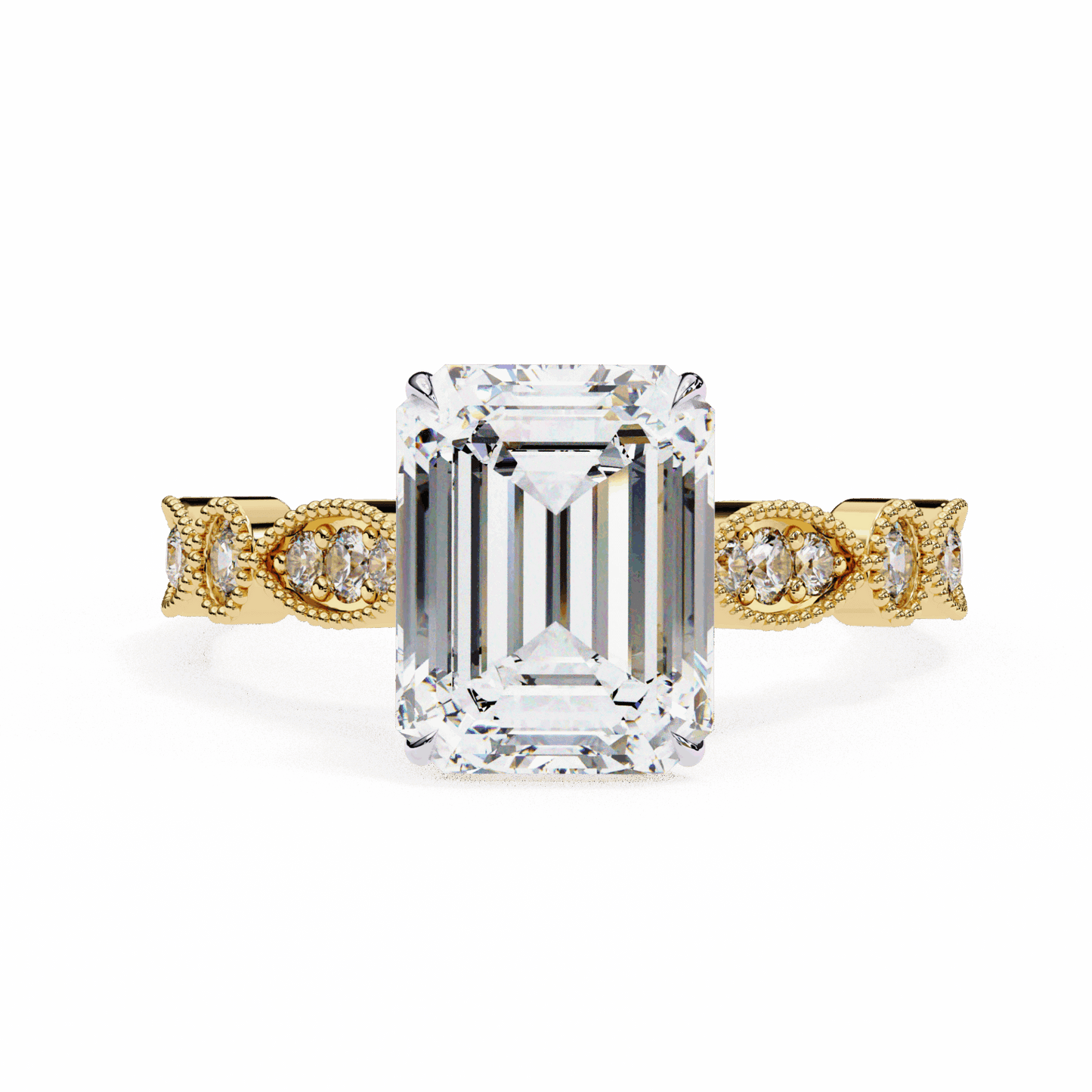 2.75 Carat Emerald The One Solitaire Ring in Moissanite | House of Estara