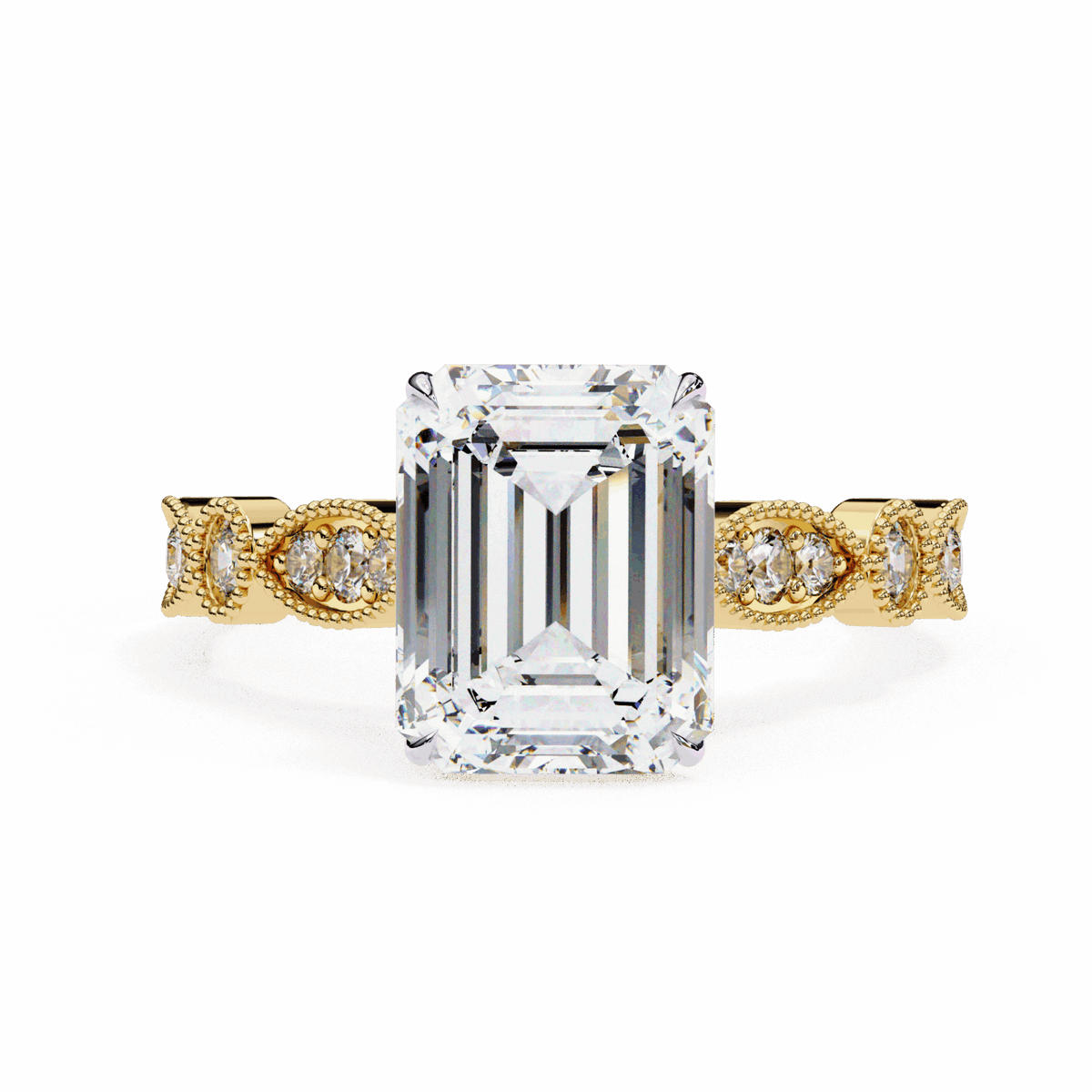 2.75 Carat Emerald The One Solitaire Ring in Moissanite | House of Estara