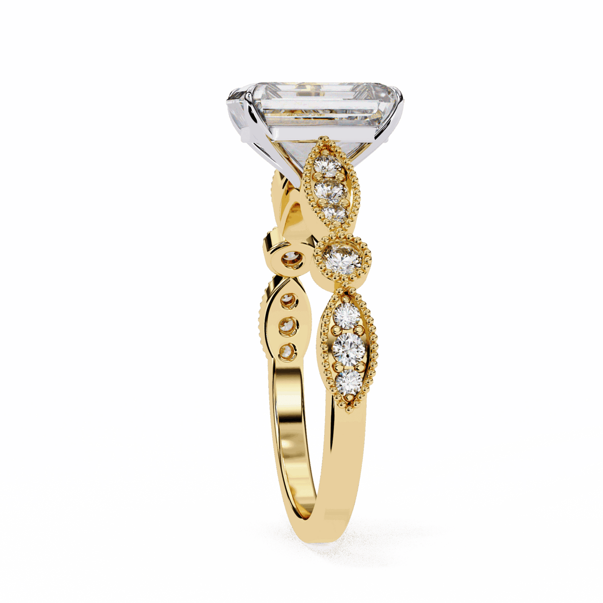 2.75 Carat Emerald The One Solitaire Ring in Moissanite | House of Estara