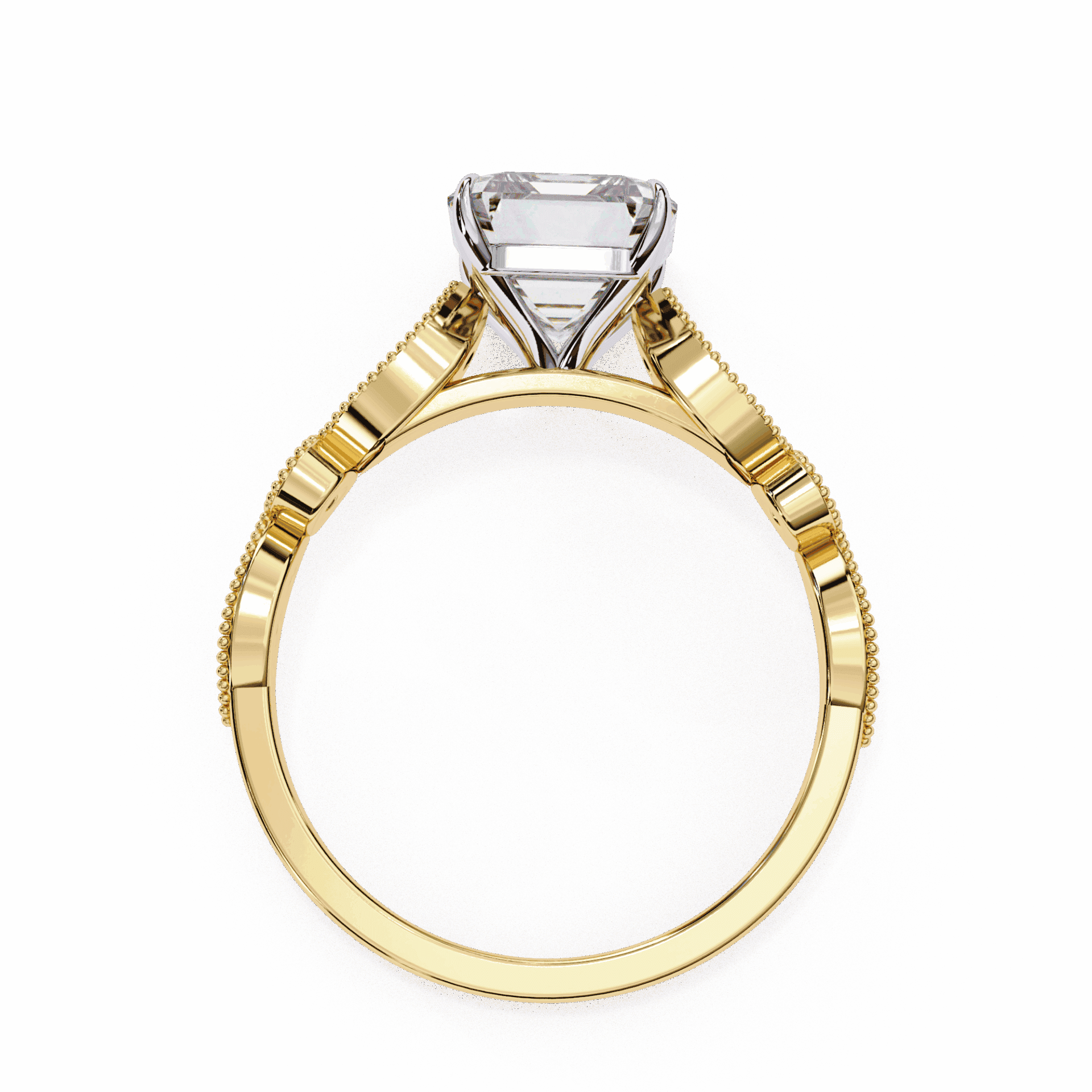 2.75 Carat Emerald The One Solitaire Ring in Moissanite | House of Estara